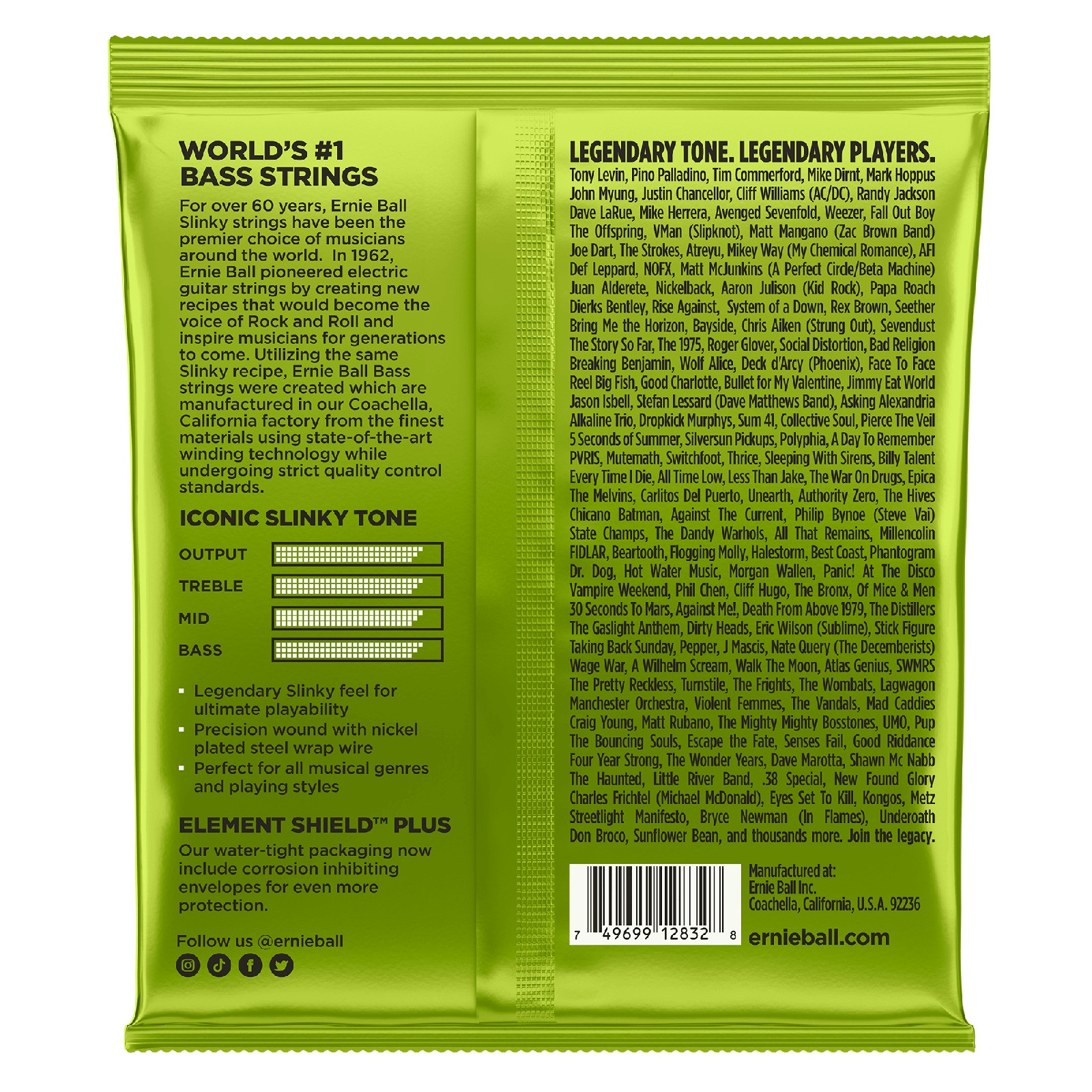 ERNIE BALL EB 2832 komplet strun do gitary basowej