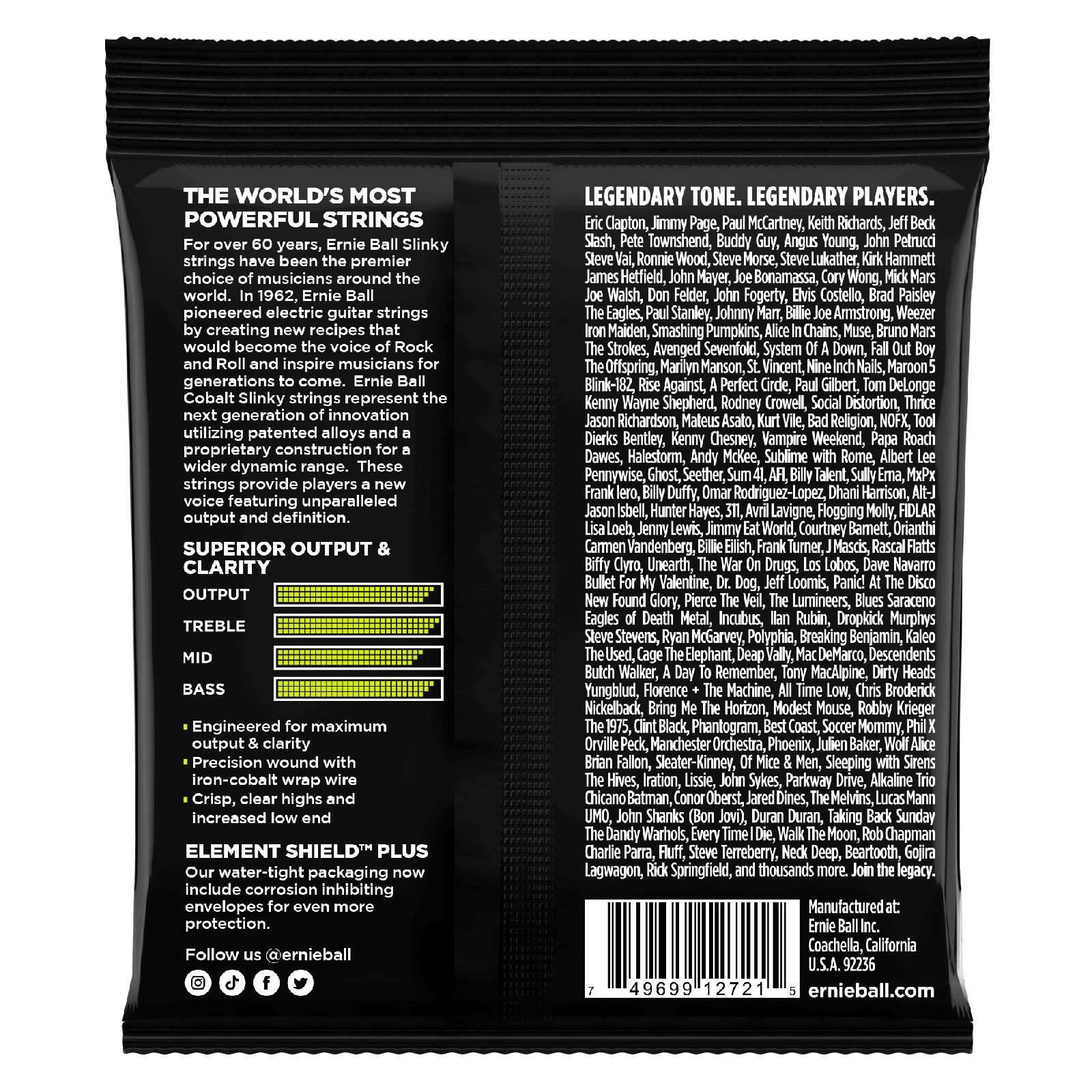 ERNIE BALL EB 2721 komplet strun do gitary elektrycznej