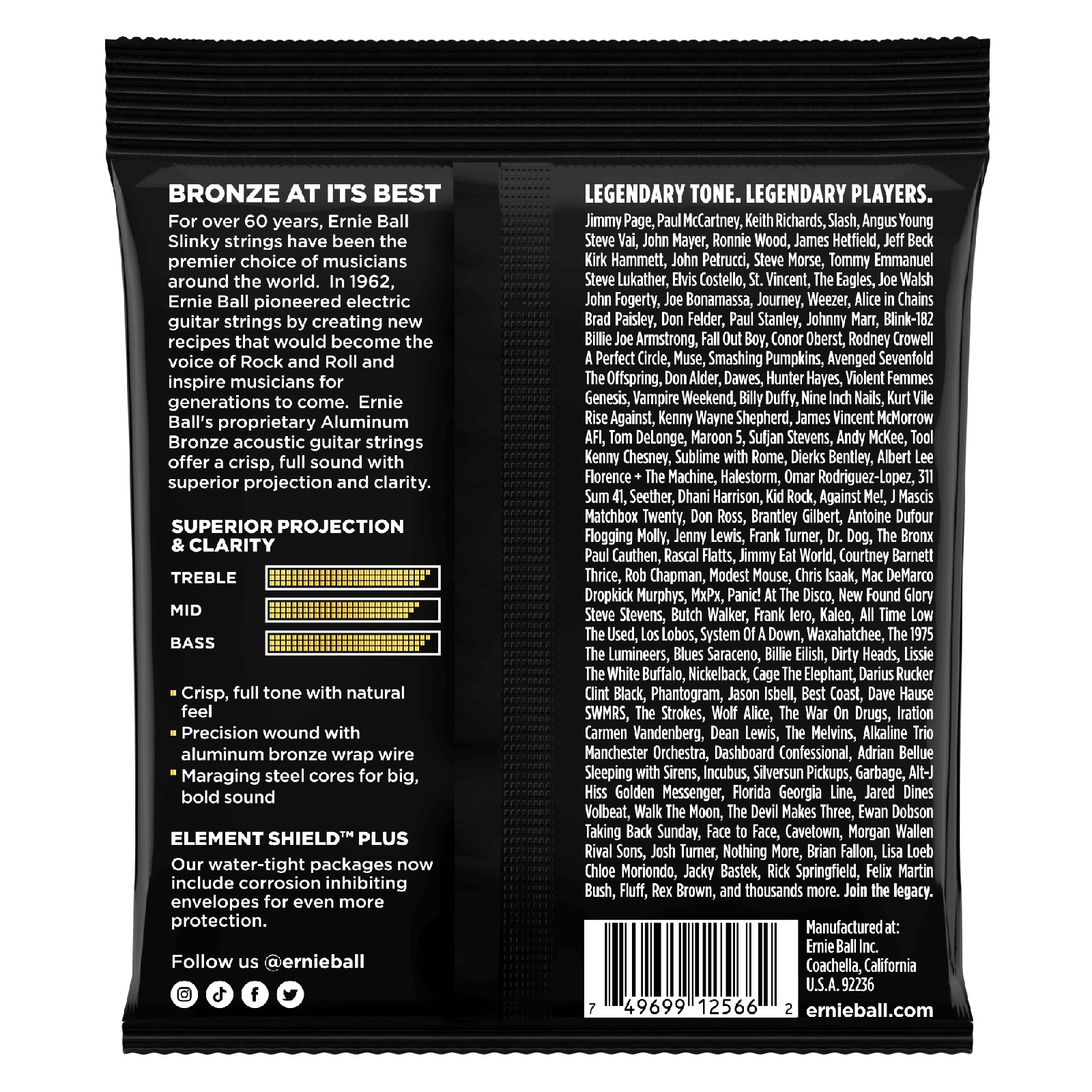 ERNIE BALL EB 2566 komplet strun do gitary akustycznej