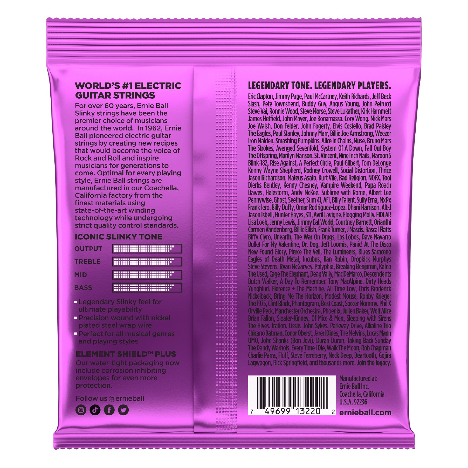 ERNIE BALL EB 3220 komplet strun do gitary elektrycznej