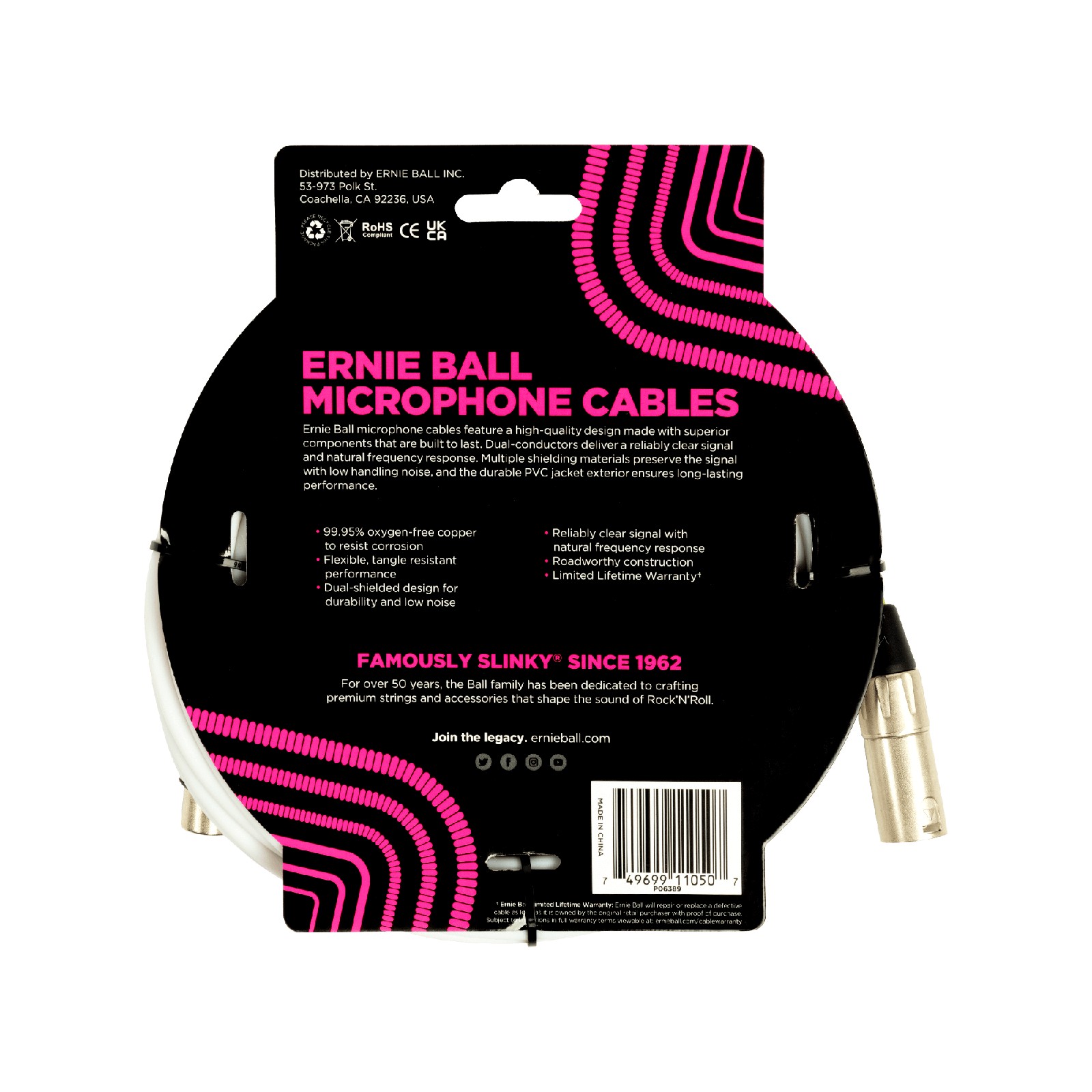 ERNIE BALL EB 6389 kabel mikrofonowy