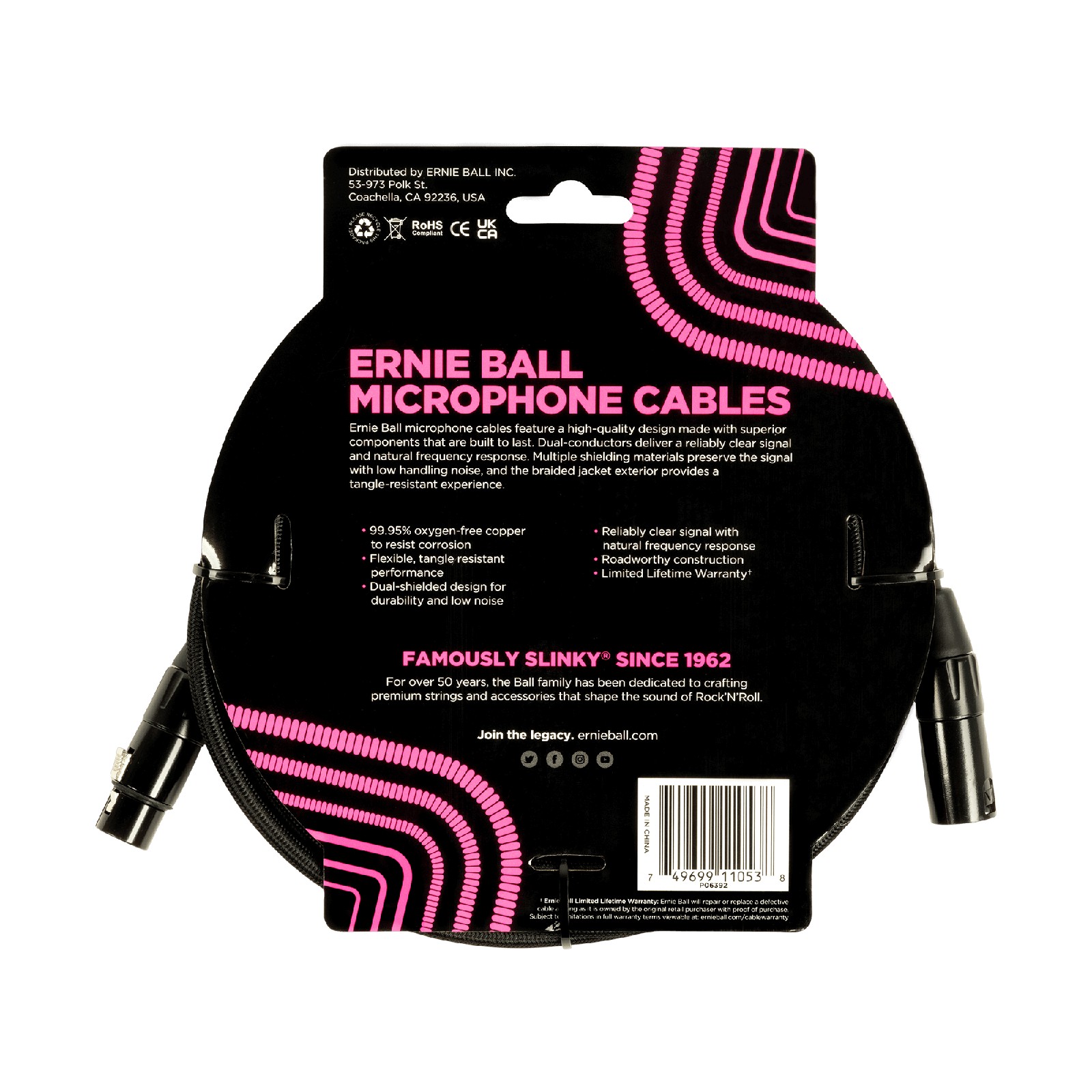 ERNIE BALL EB 6392 kabel mikrofonowy