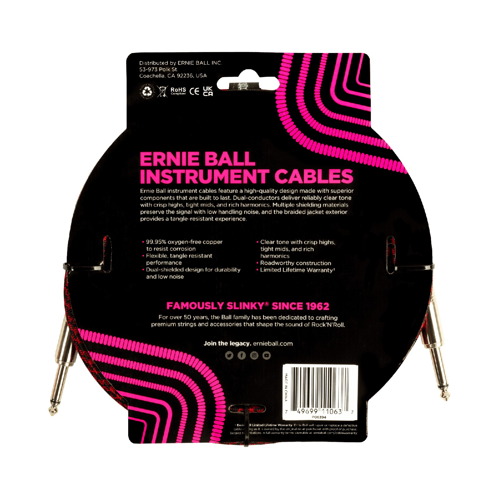 ERNIE BALL EB 6394 kabel instrumentalny