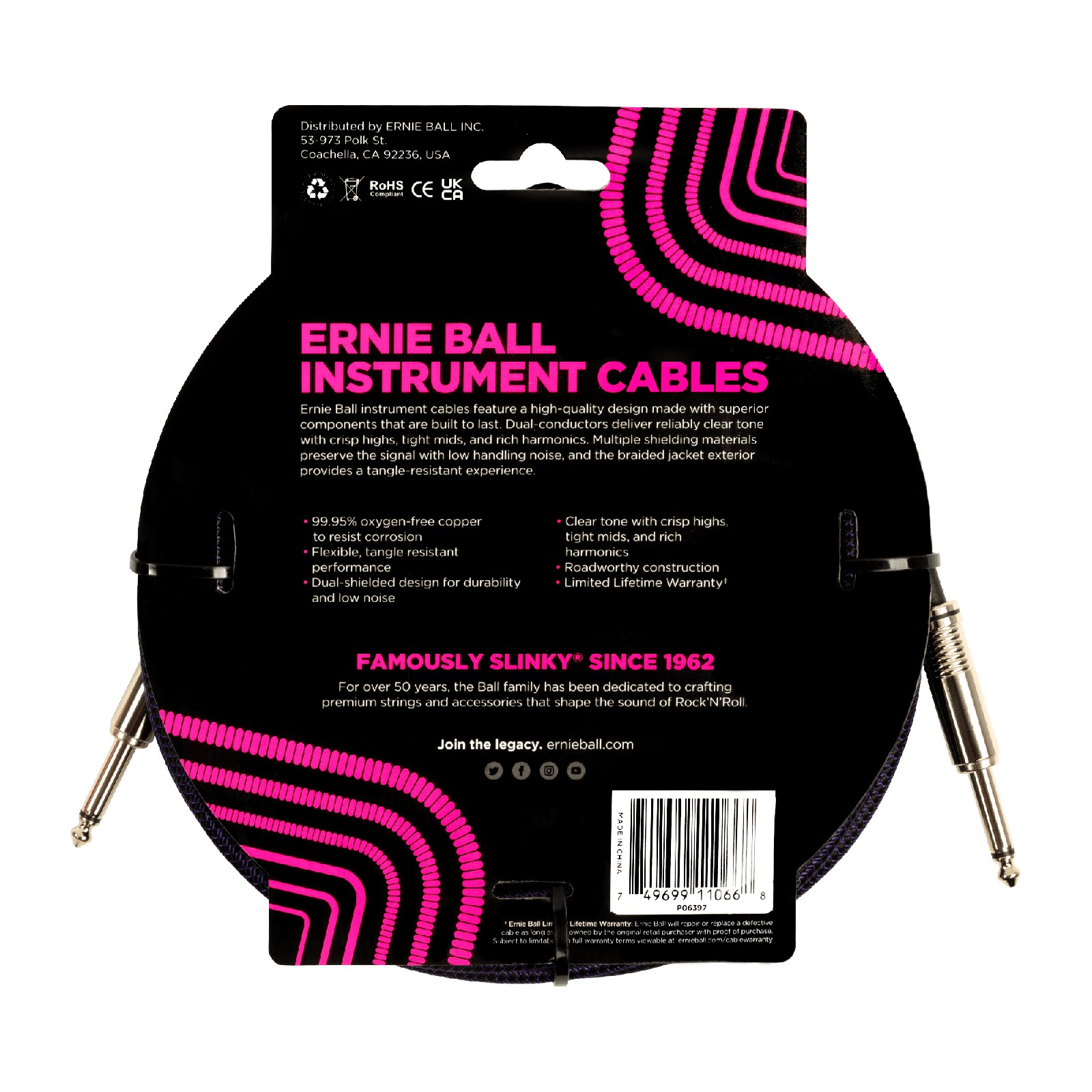 ERNIE BALL EB 6397 kabel instrumentalny