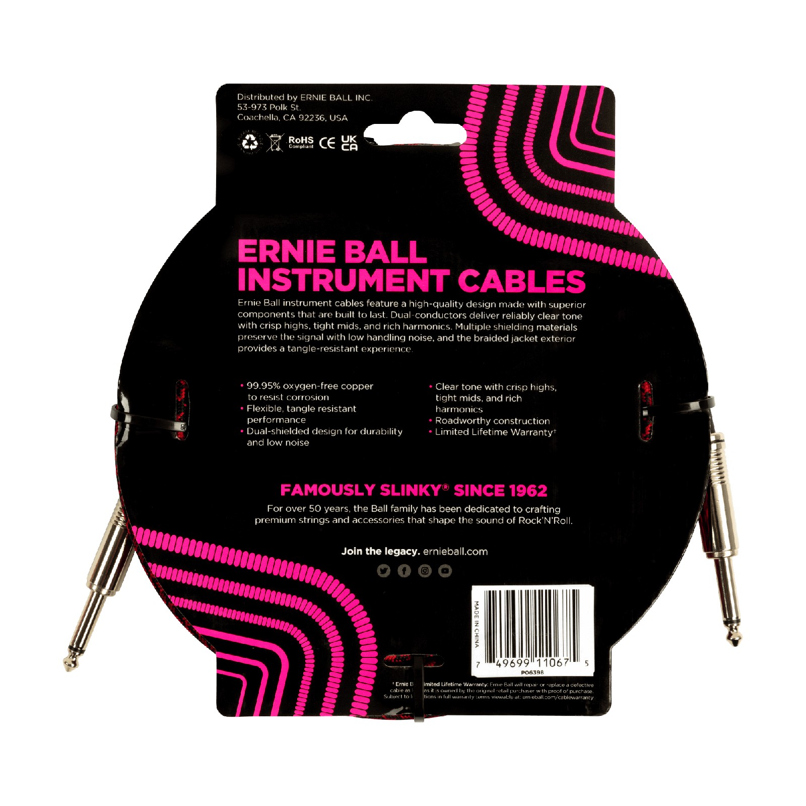 ERNIE BALL EB 6398 kabel instrumentalny