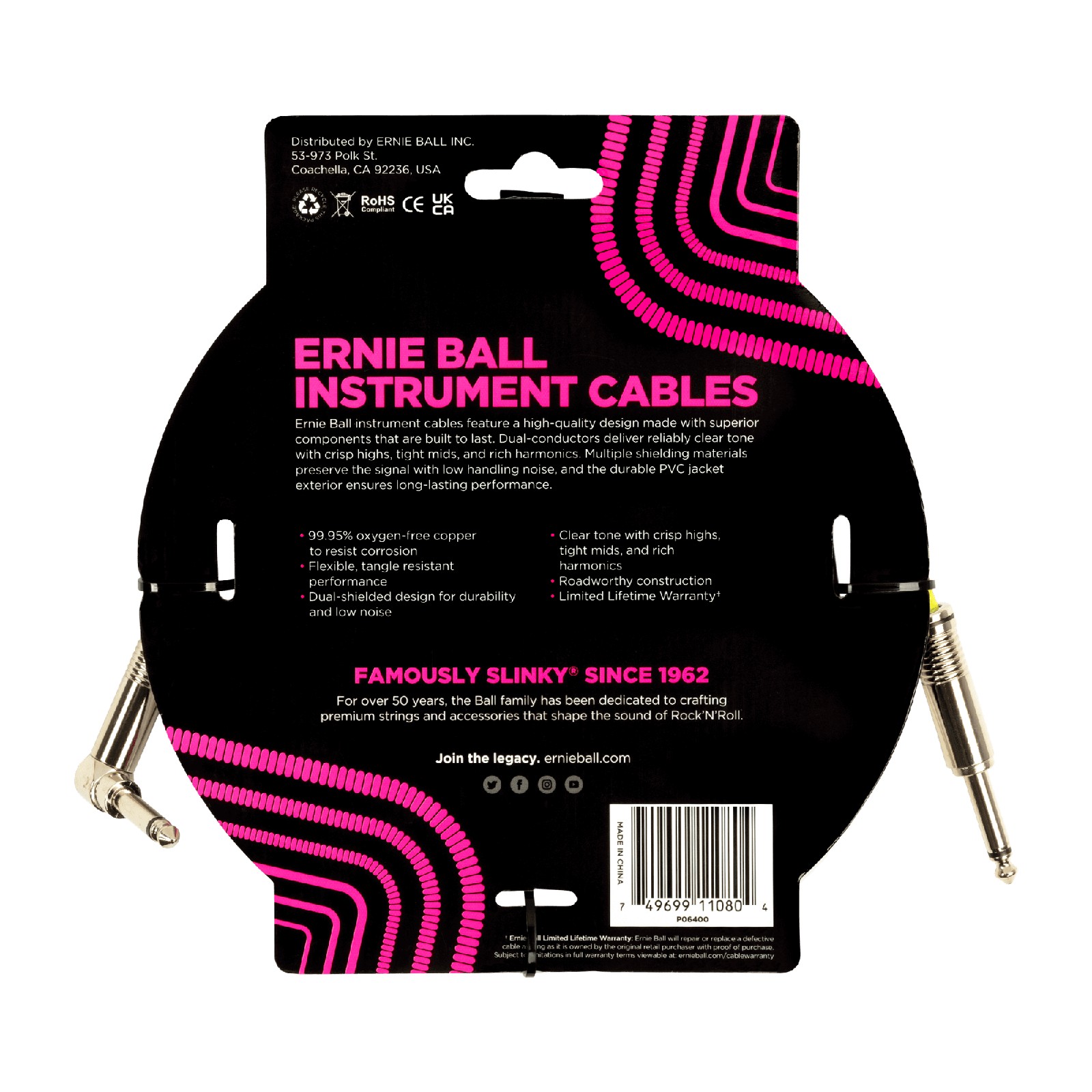 ERNIE BALL EB 6400 kabel instrumentalny