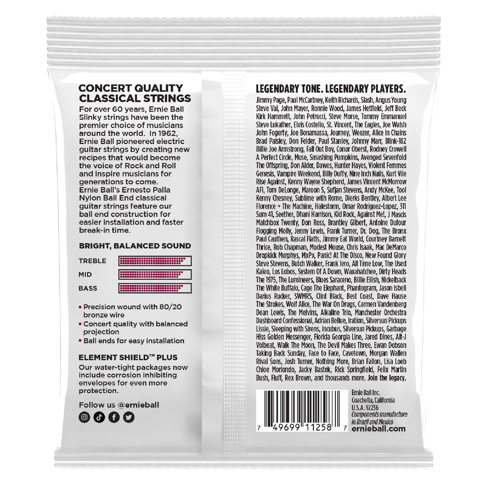 ERNIE BALL EB 3409 komplet strun do gitary klasycznej
