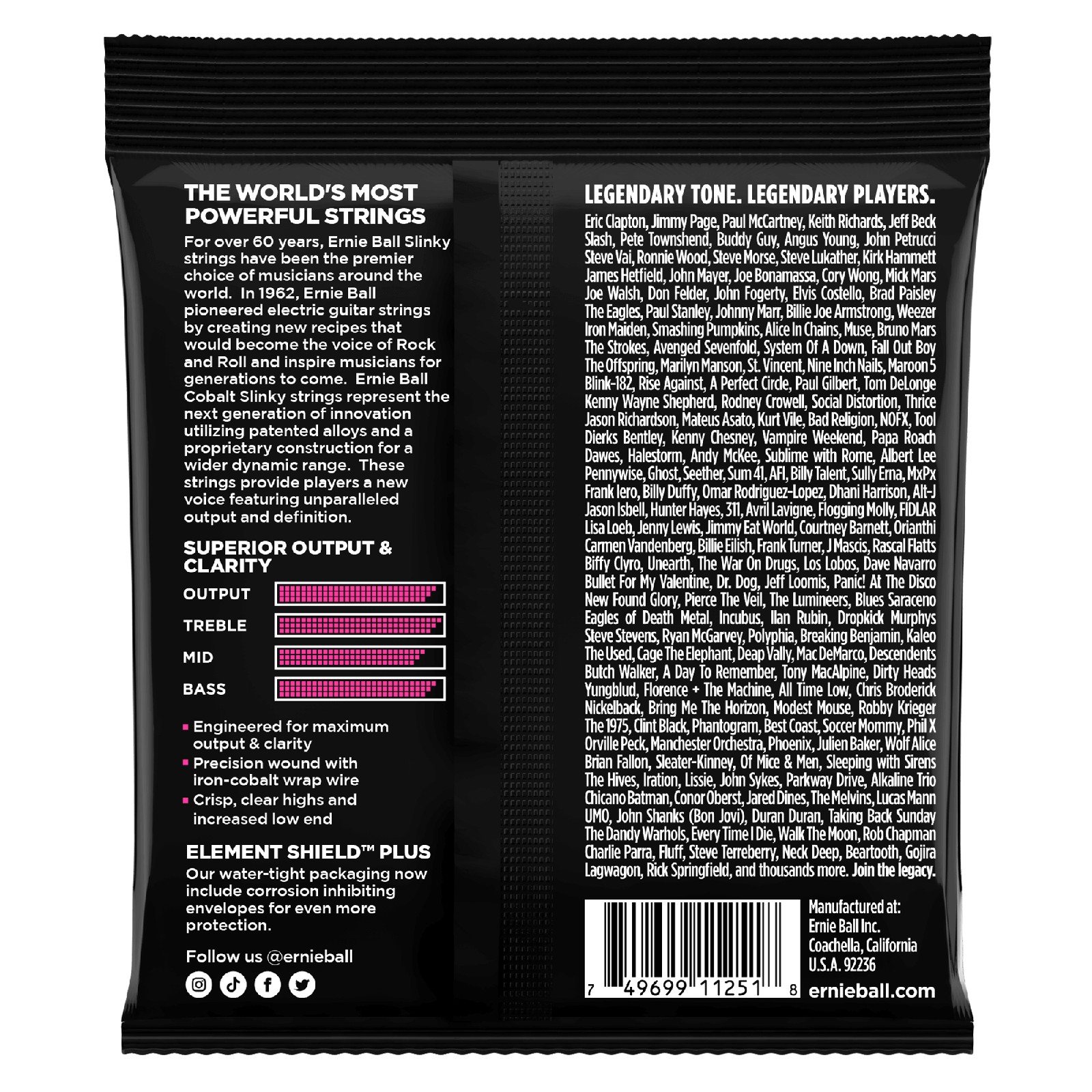 ERNIE BALL EB 3723 komplet strun do gitary elektrycznej