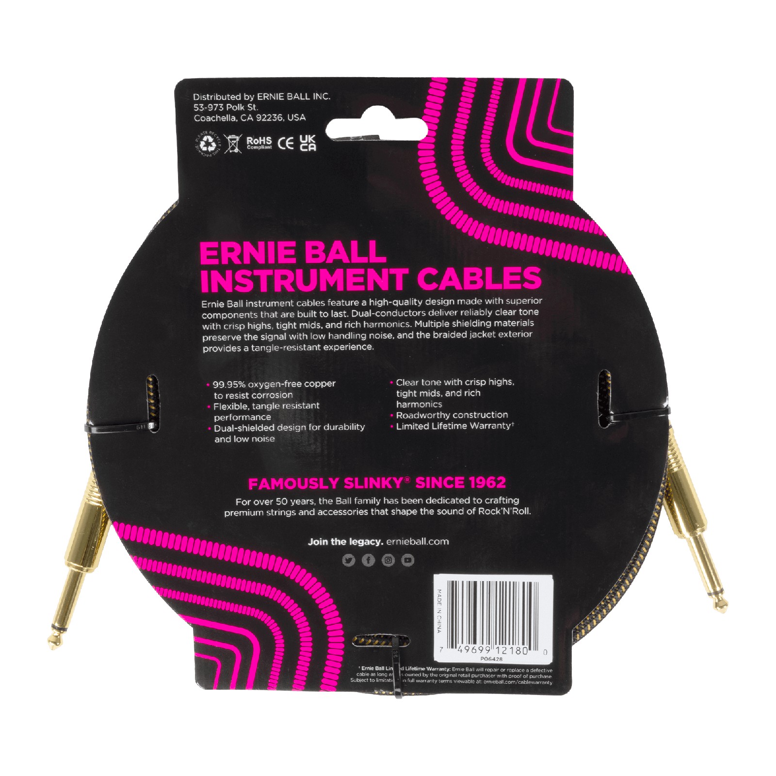 ERNIE BALL EB 6428 kabel instrumentalny