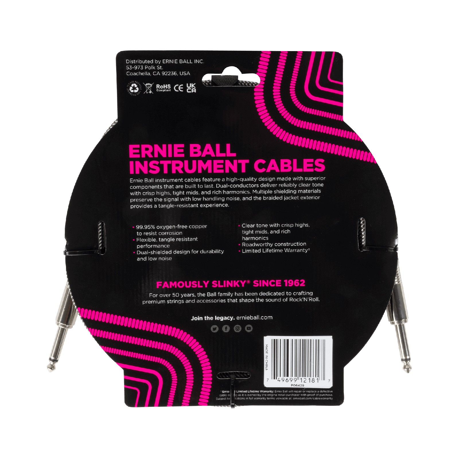 ERNIE BALL EB 6429 kabel instrumentalny
