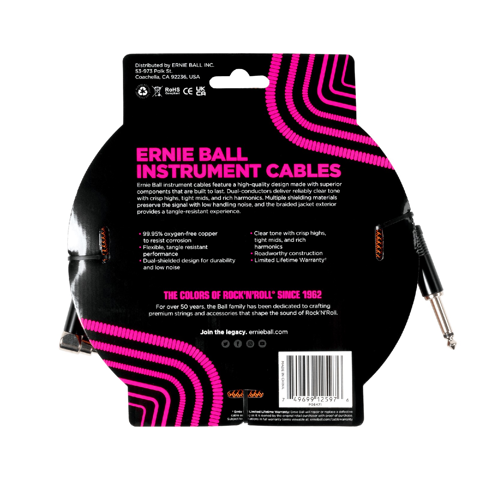 ERNIE BALL EB 6471 kabel instrumentalny
