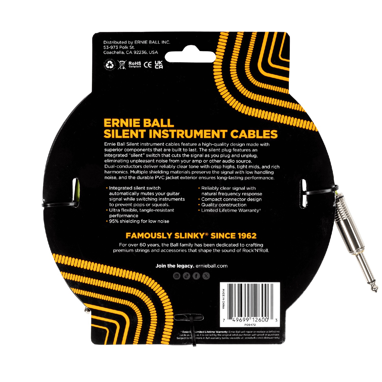 ERNIE BALL EB 6472 kabel instrumentalny
