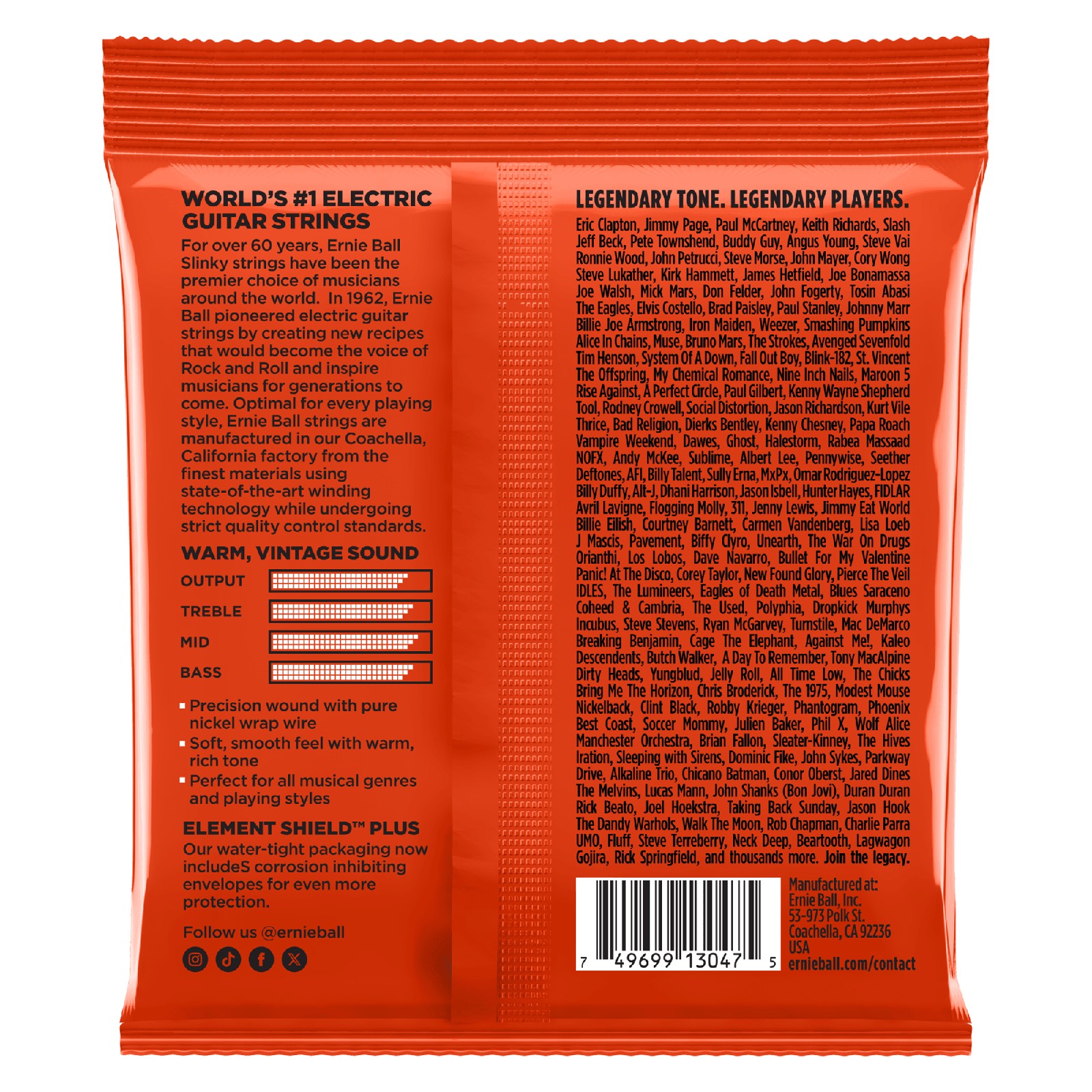 ERNIE BALL EB 2254 komplet strun do gitary elektrycznej