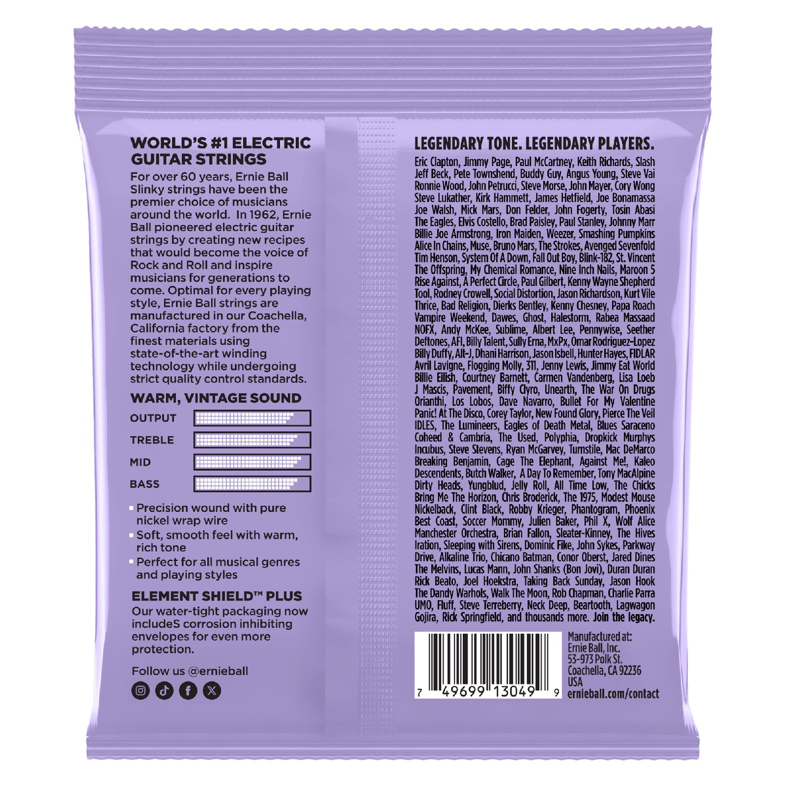 ERNIE BALL EB 2257 komplet strun do gitary elektrycznej
