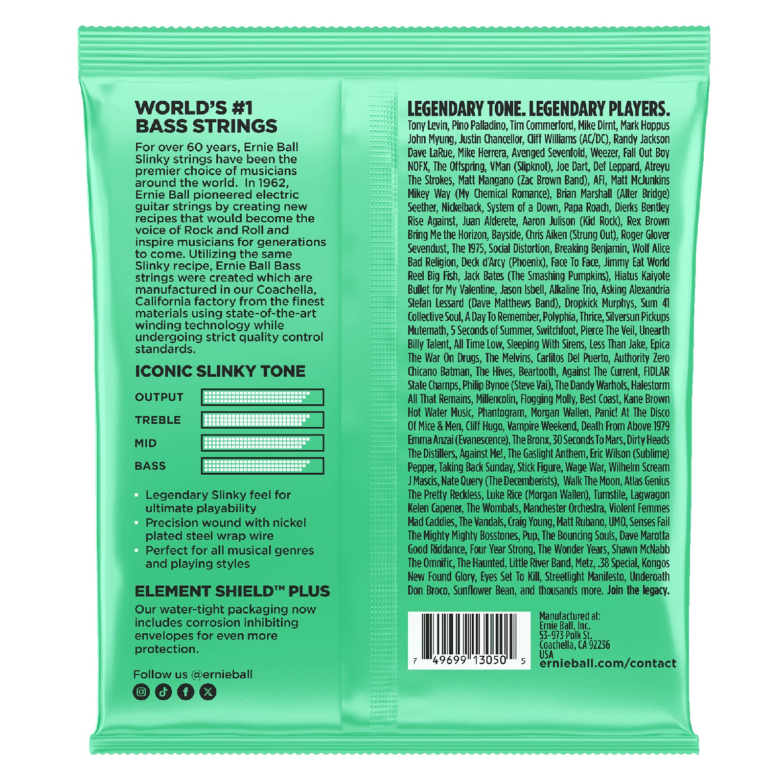 ERNIE BALL EB 2822 komplet strun do gitary basowej