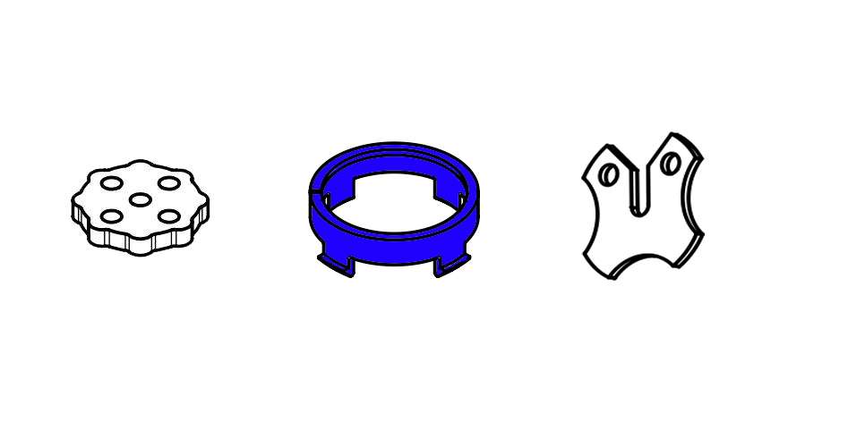 Rysunek katalogowy: beyerdynamic 915122 Część zamienna - Service Kit swivel joint blue for DT 200 series (280/ 281/ 287/ 290/ 291/ 294/ 297 MKII)