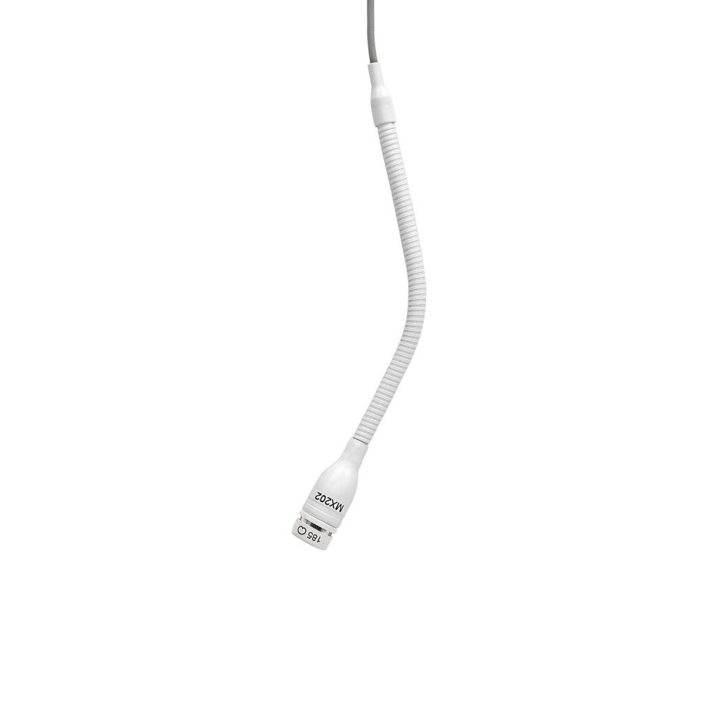 Shure MX202W-A/C - Miniaturowy mikrofon pojemnościowy, biały, 10m kabel, przedwzmacniacz na przewodzie,...