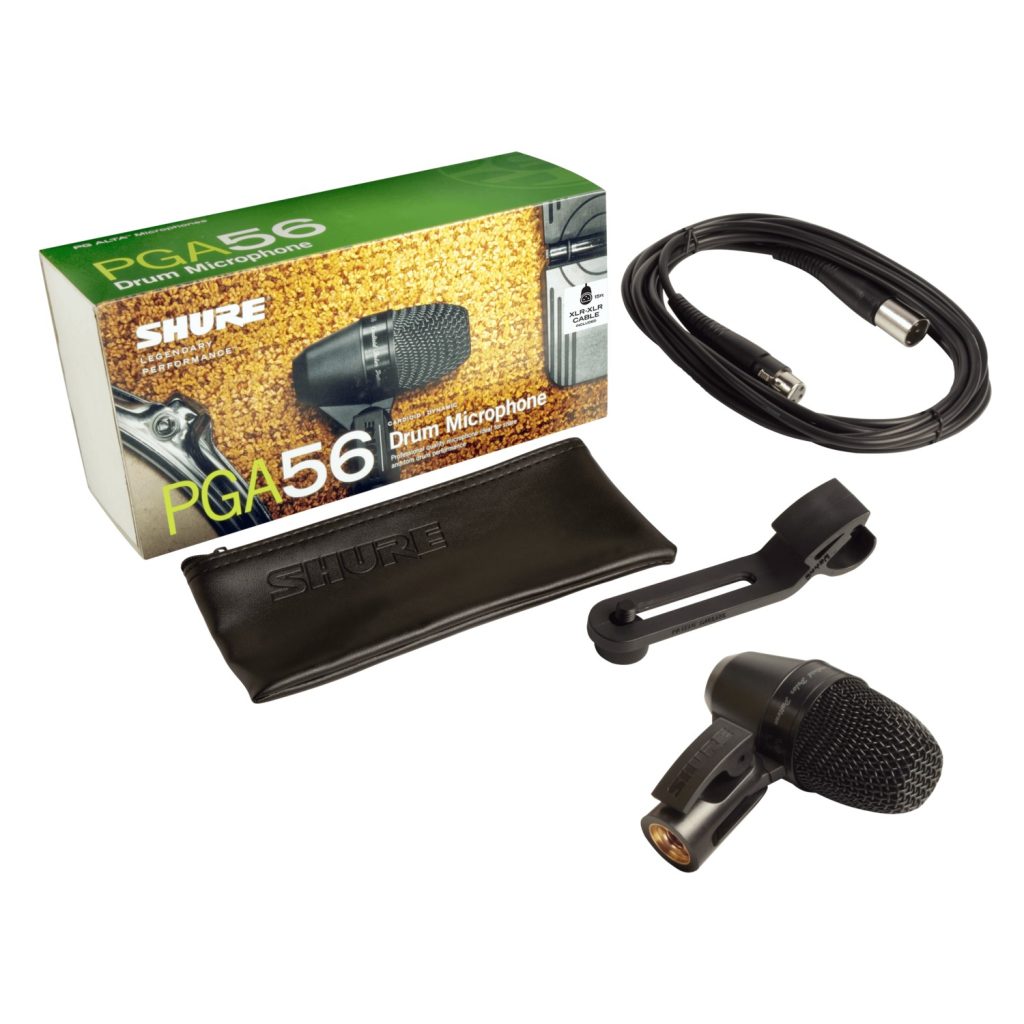 Shure PGA56-XLR - Mikrofon dynamiczny do nagłaśniania i rejestracji werbla, kotłów i instrumentów