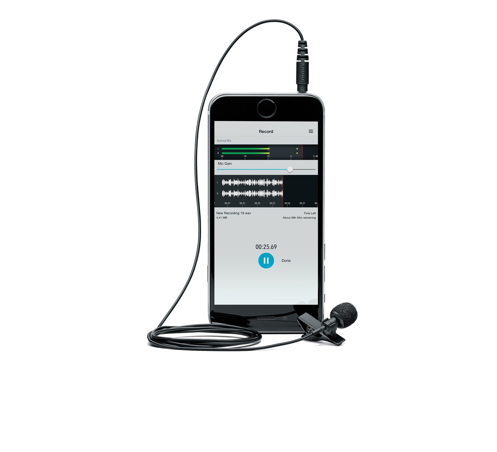 Shure MVL-3.5MM - Mikrofon przypinany do smartphone'ów