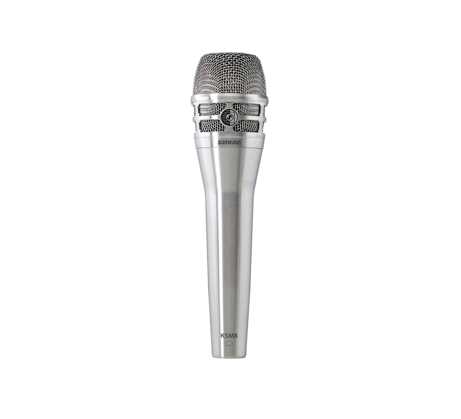 Shure KSM8/N - Mikrofon wokalowy, dynamiczny, 2-membranowy, charakterystyka kardioidalna, kolor niklowy