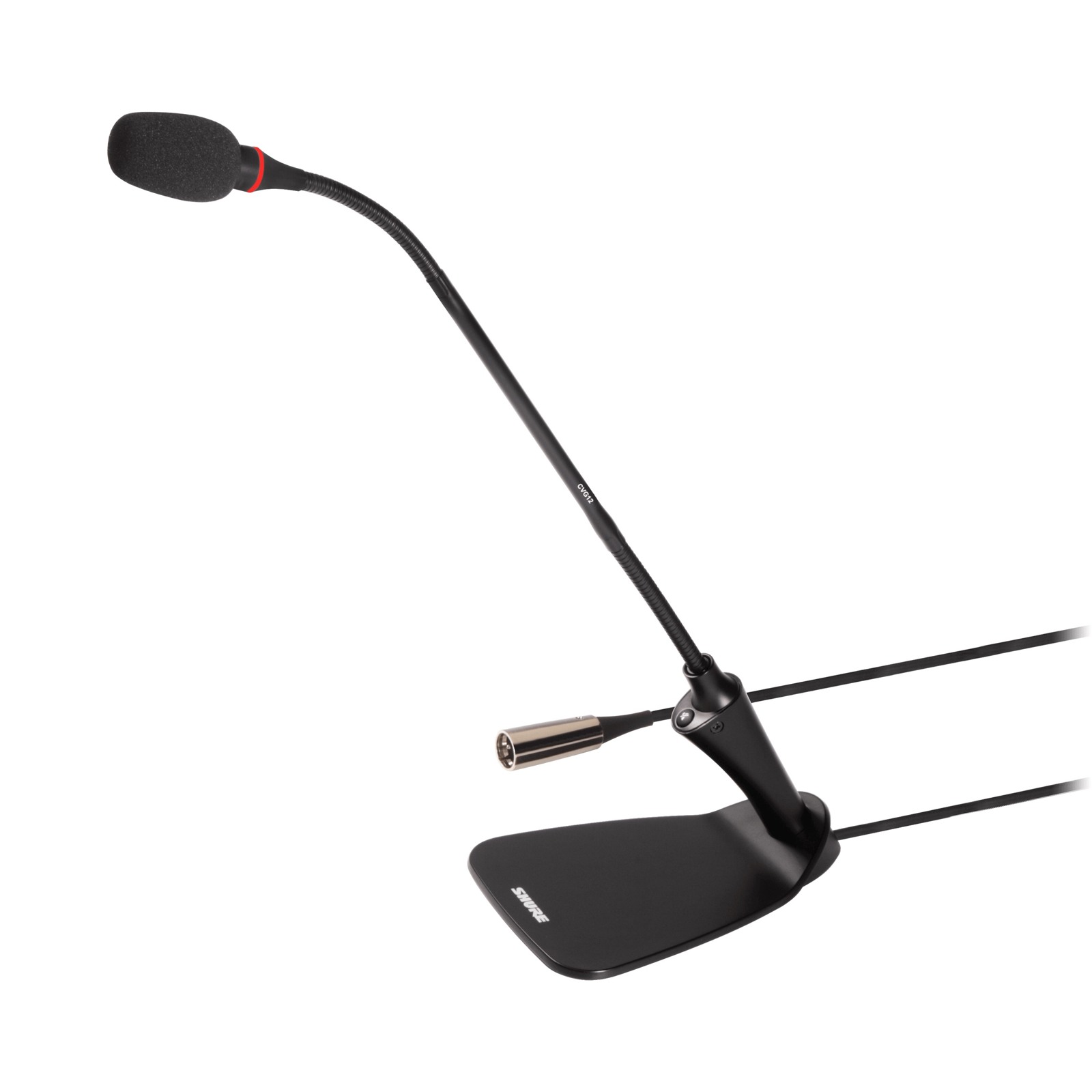 Shure CVG12DRS-B/C - NIEPRODUKOWANE Mikrofon, gęsia szyjka 30cm, zintegrowana podstawa, przycisk z LED,...