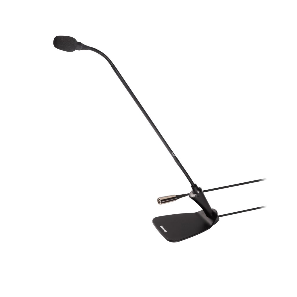 Shure CVG18DS-B/C - NIEPRODUKOWANE Mikrofon, gęsia szyjka 45cm, zintegrowana podstawa, przycisk z LED, ...