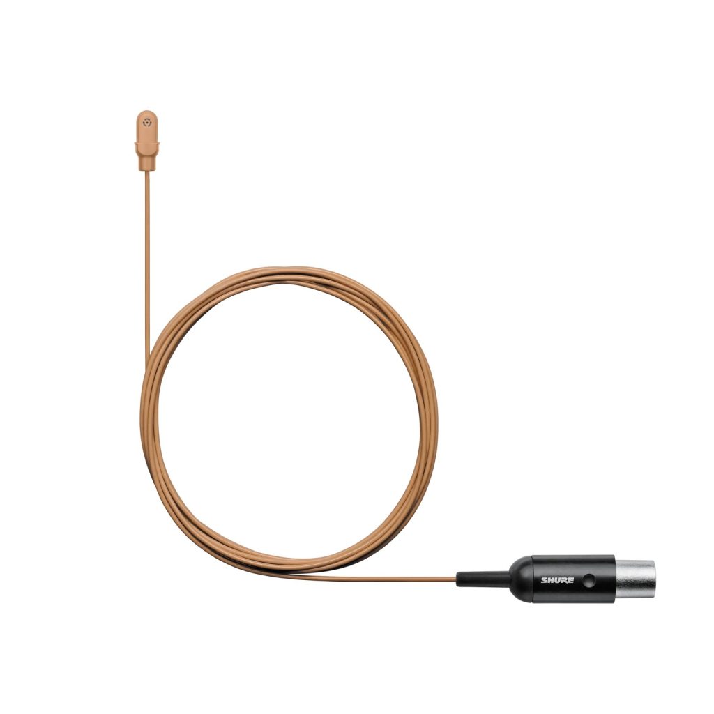 Shure DL4C/O-MTQG-A - Mikrofon przypinany Duraplex, dookólny, złącze MTQG, kolor kakaowy