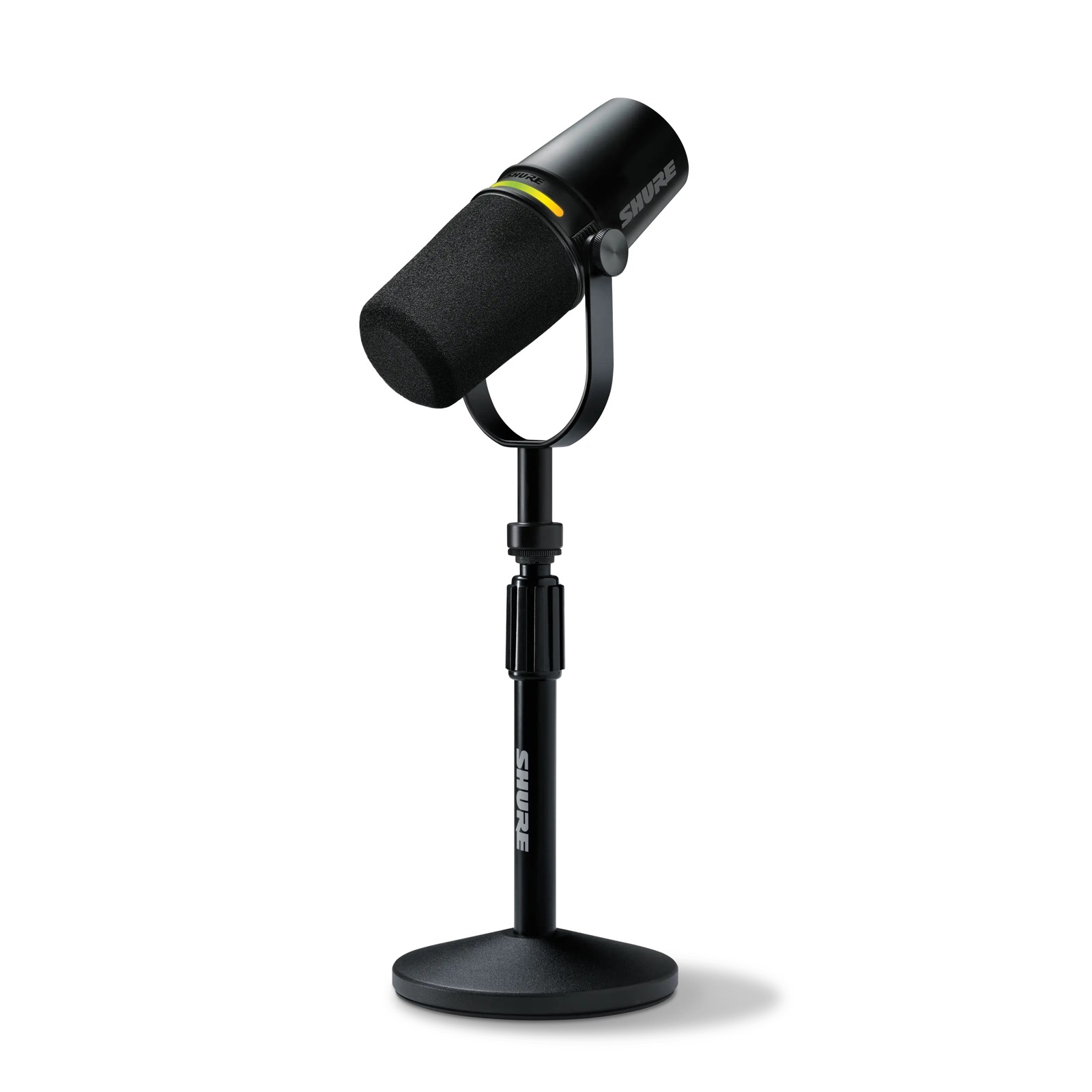 Shure MV7+-K-BNDL - Mikrofon lektorski/wokalny ze złączem XLR/USB-C Czarny + statyw biurkowy GATOR