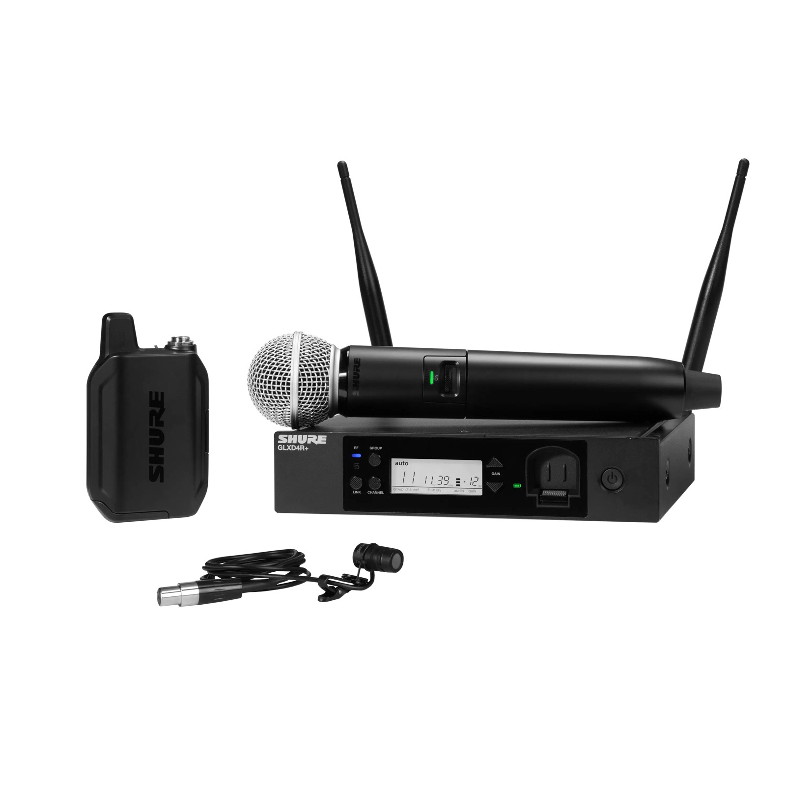 Shure GLXD124R+E/85-Z4 - Podwójny cyfrowy system bezprzewodowy DUAL BAND z nadajnikiem doręcznym SM58 i...