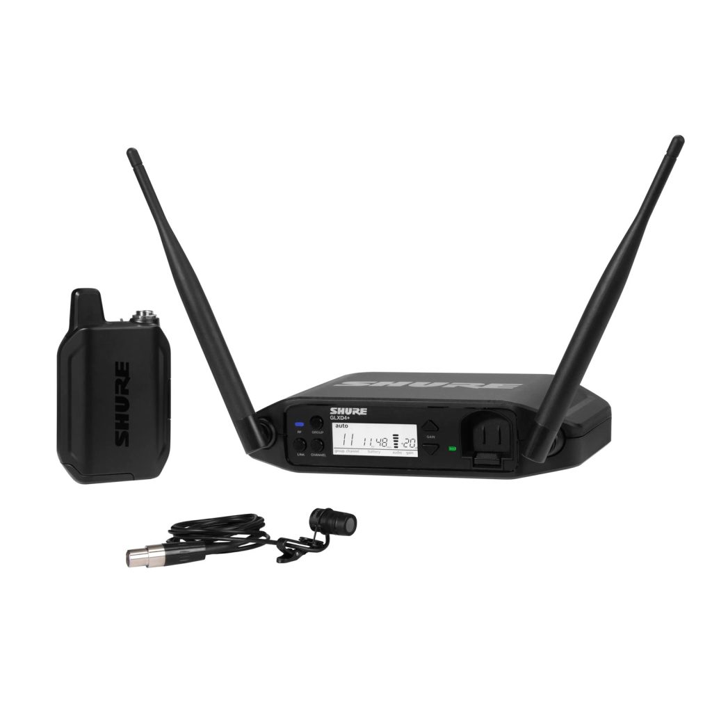 Shure GLXD14+E/85-Z4 - Cyfrowy zestaw bezprzewodowy DUAL BAND z nadajnikiem bodypack i mikrofonem przyp...