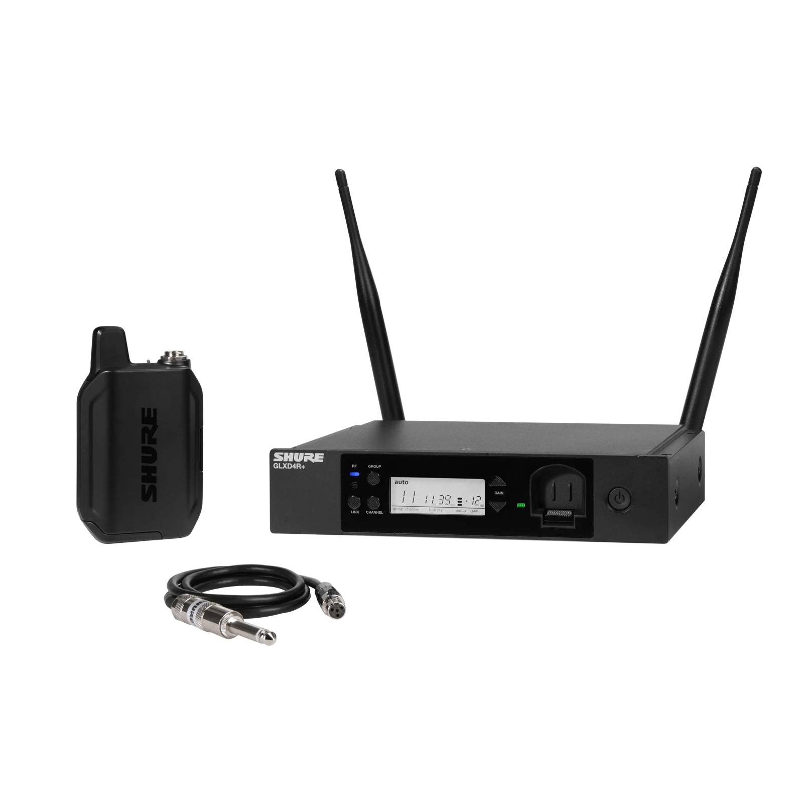 Shure GLXD14R+E-Z4 - Cyfrowy system bezprzewodowy DUAL BAND z nadajnikiem bodypack i kablem gitarowym W...