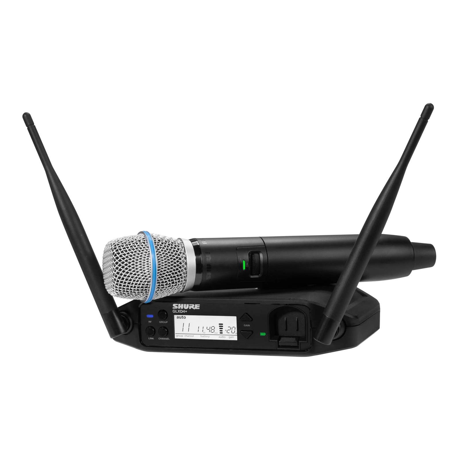 Shure GLXD24+E/B87A-Z4 - Cyfrowy system bezprzewodowy DUAL BAND z nadajnikiem doręcznym Beta87A