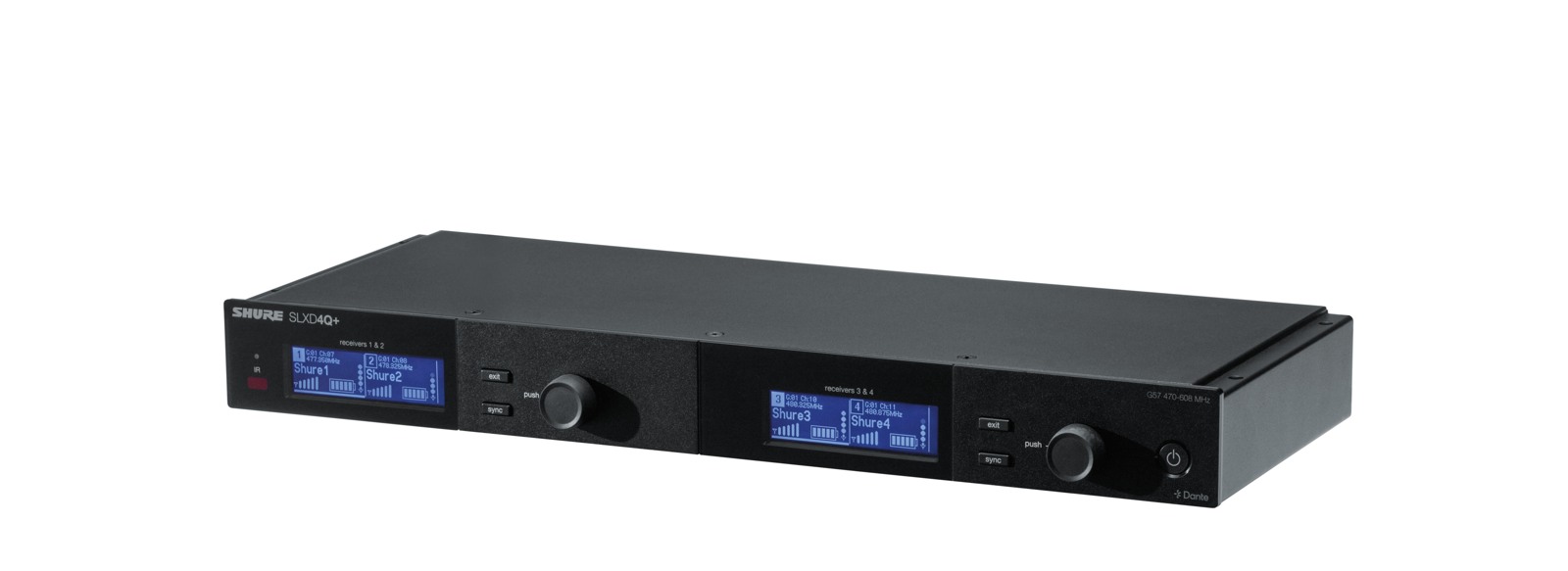 Shure SLXD4QDAN+E=-K55 - Odbiornik poczwórny cyfrowy (606-694 MHz)