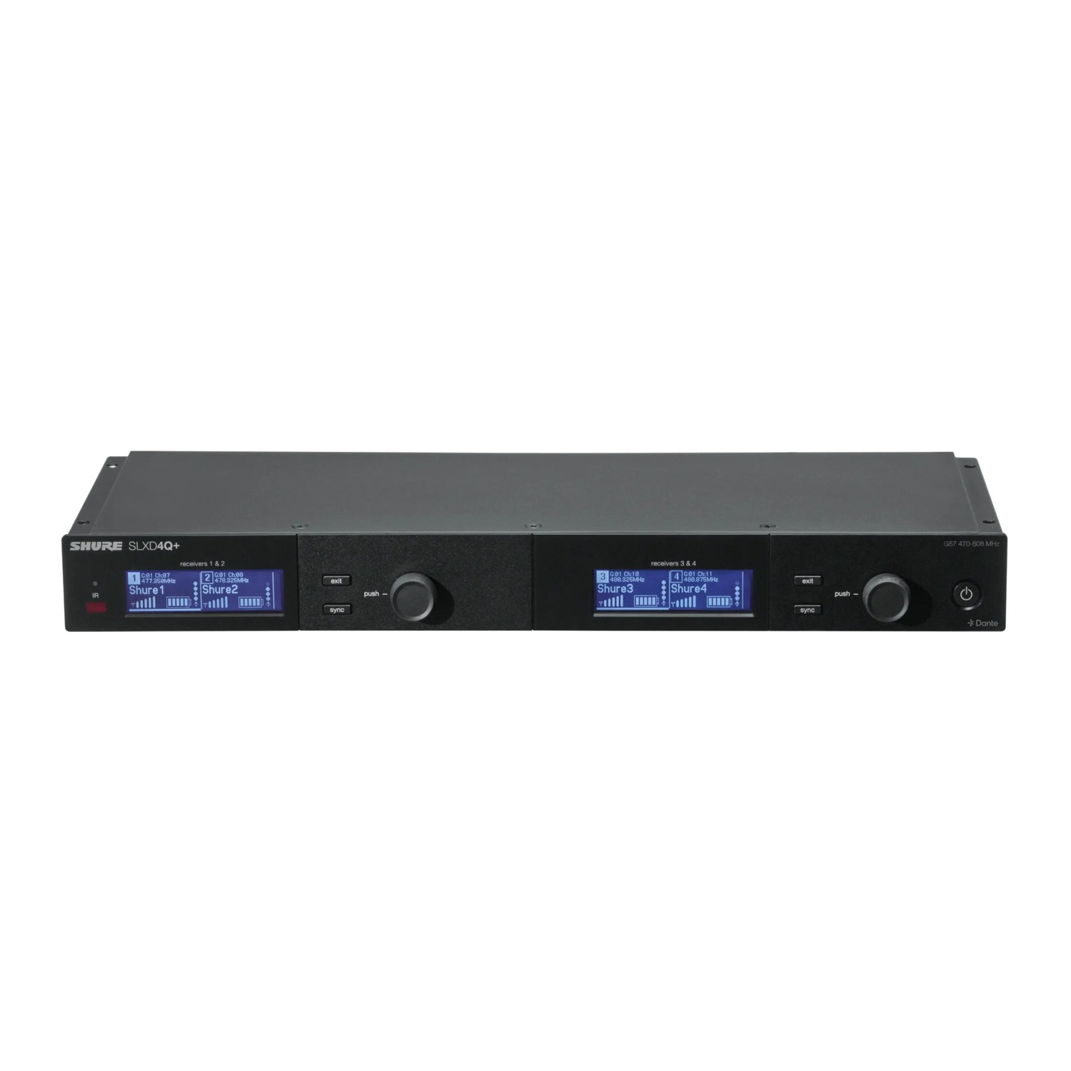Shure SLXD4QDAN+E=-K55 - Odbiornik poczwórny cyfrowy (606-694 MHz)