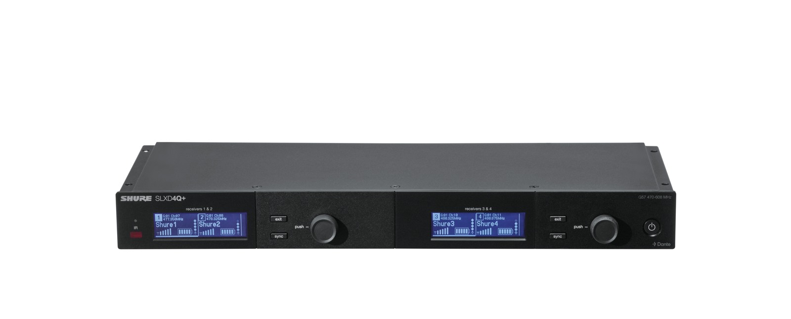 Shure SLXD4QDAN+E=-K55 - Odbiornik poczwórny cyfrowy (606-694 MHz)