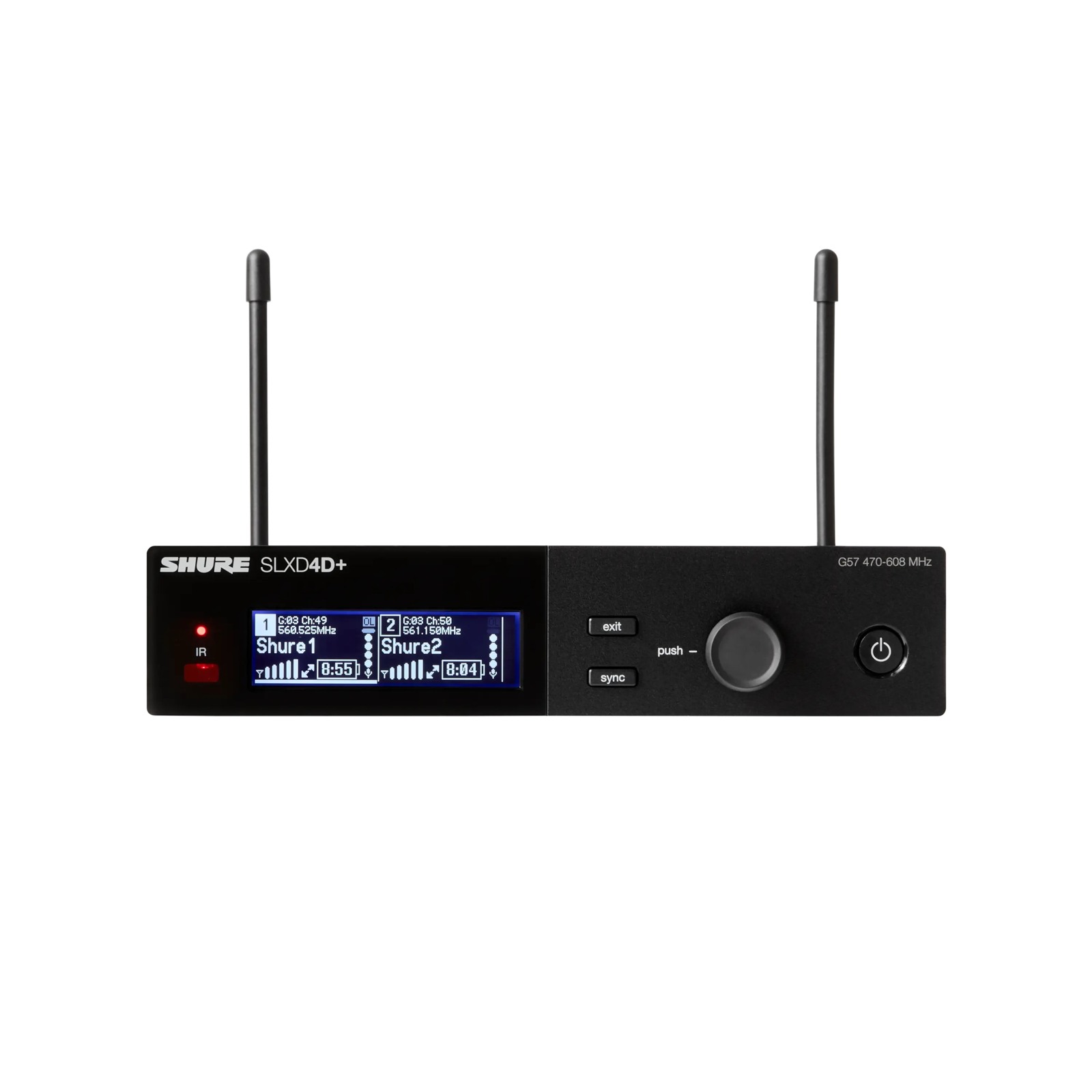 Shure SLXD4D+E=-G65 - Odbiornik podwójny cyfrowy (470-606 MHz)