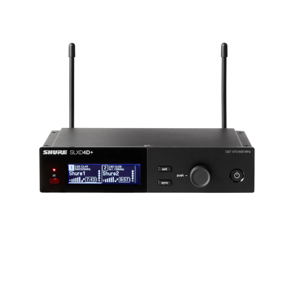 Shure SLXD4D+E=-G65 - Odbiornik podwójny cyfrowy (470-606 MHz)