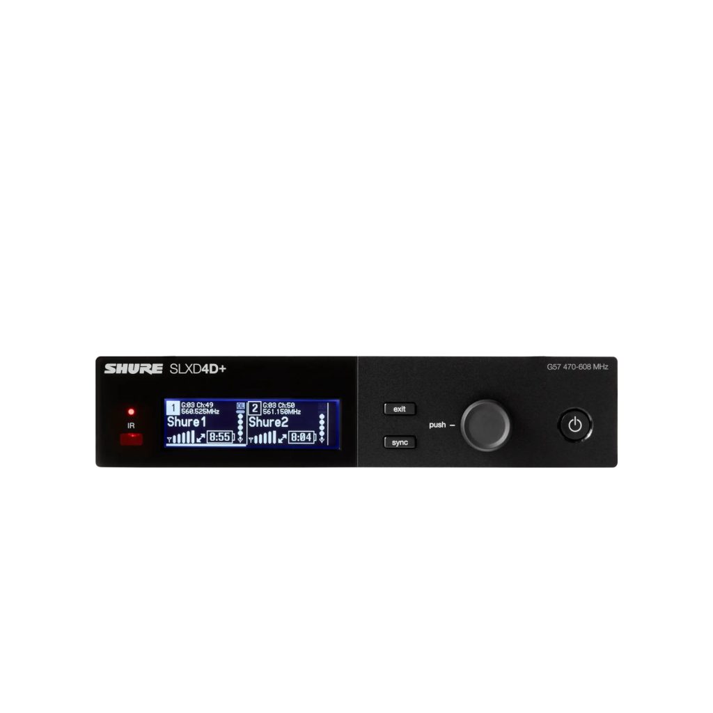 Shure SLXD4D+E=-G65 - Odbiornik podwójny cyfrowy (470-606 MHz)
