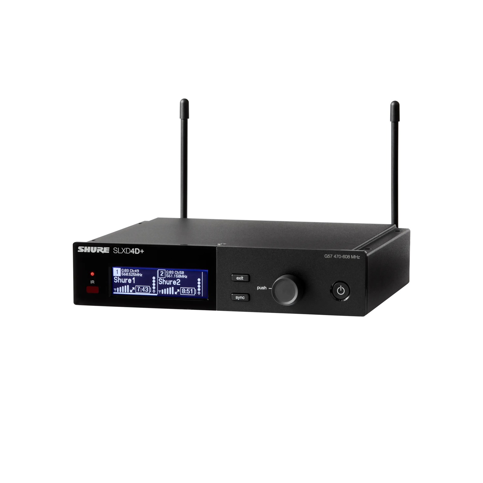 Shure SLXD4D+E=-G65 - Odbiornik podwójny cyfrowy (470-606 MHz)