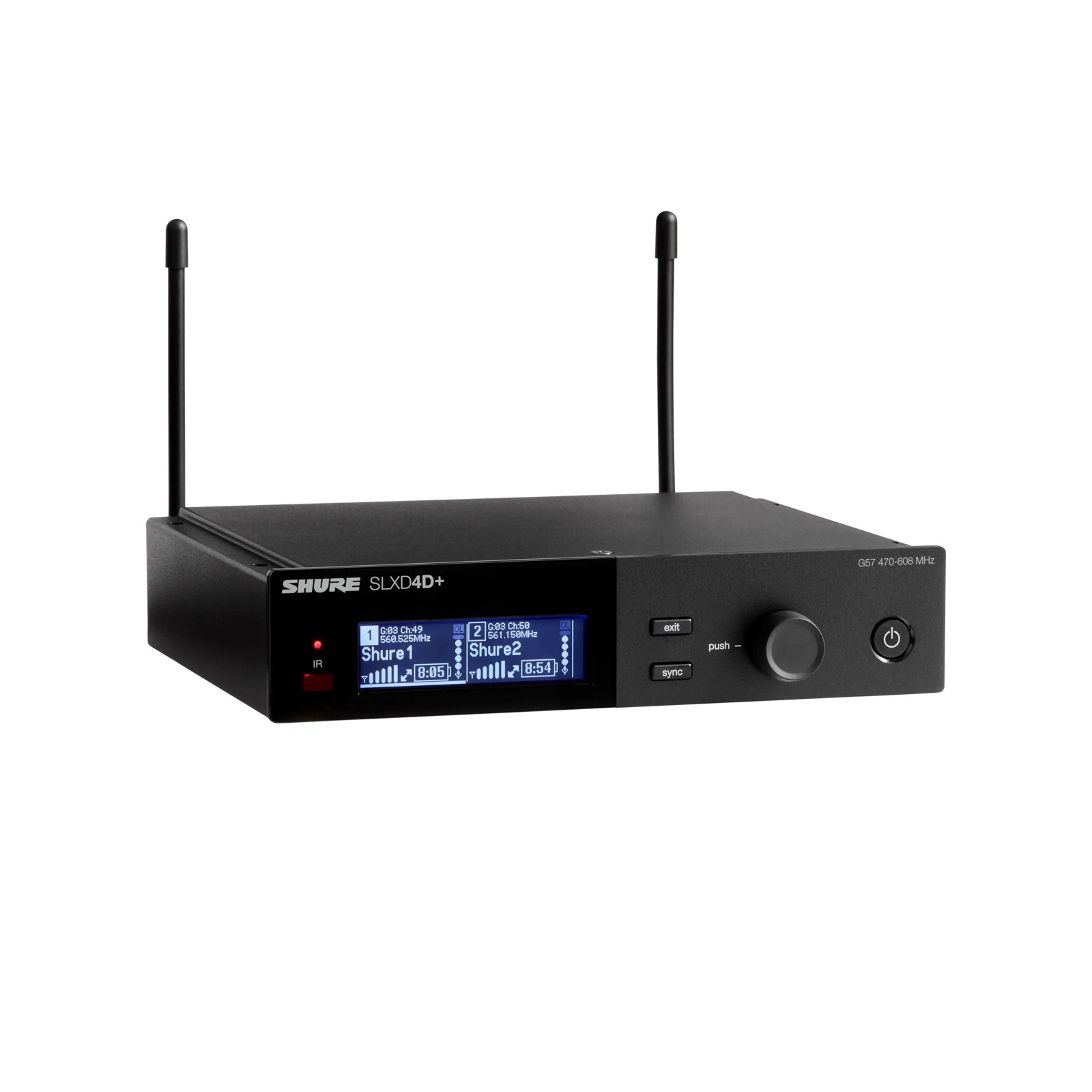 Shure SLXD4D+E=-G65 - Odbiornik podwójny cyfrowy (470-606 MHz)