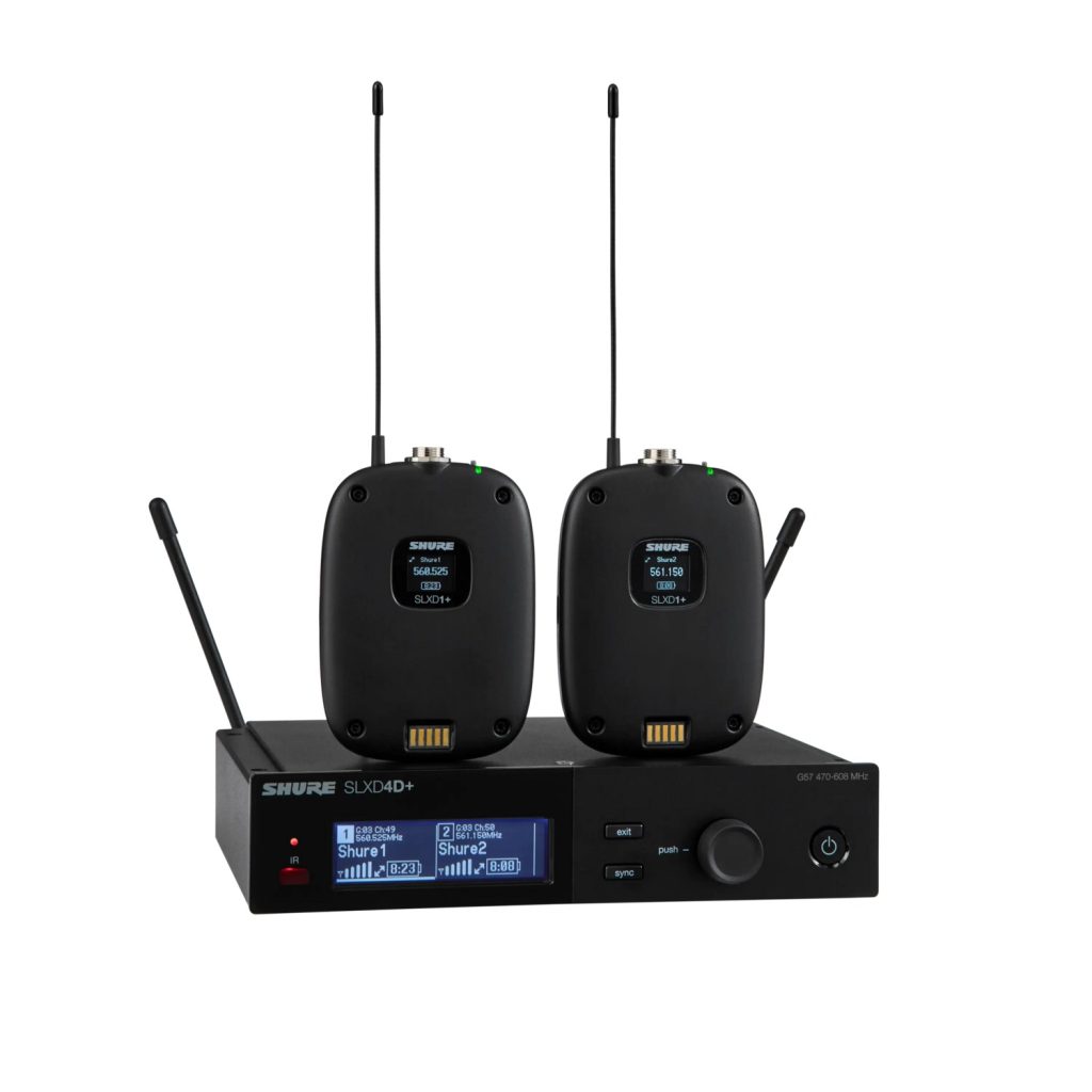 Shure SLXD14D+E-G65 – podwójny system bezprzewodowy do instrumentów, 470–606 MHz
