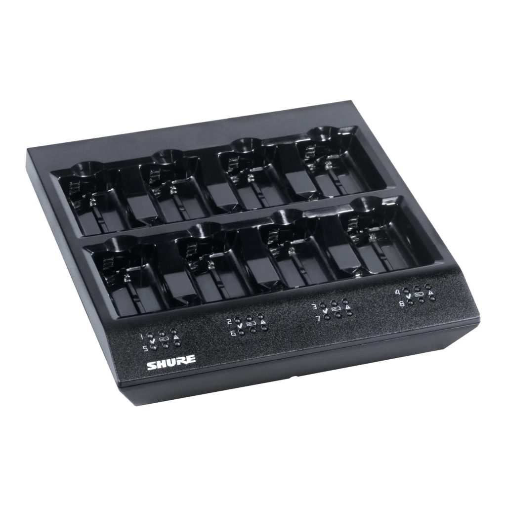 SBC800-E - ładowarka do 8 akumulatorków SB900 do systemów bezprzewodowych Shure(z zasilaczem PS45...