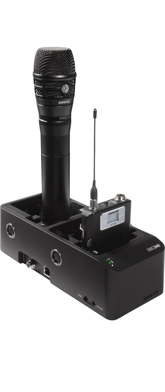Shure SBC240 - Sieciowa ładowarka akumulatorów Li-Ion SB910 do nadajników ADX1 i SB920 do ADX2/ADX2FD. ...
