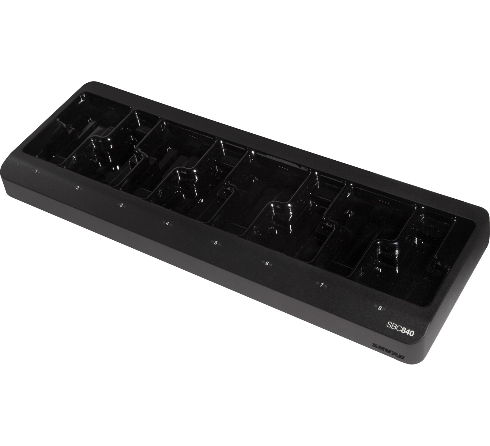 Shure SBC840-E - sieciowa ładowarka dla 8 akumulatorów Li-Ion SB910 i SB920 z zasilaczem.