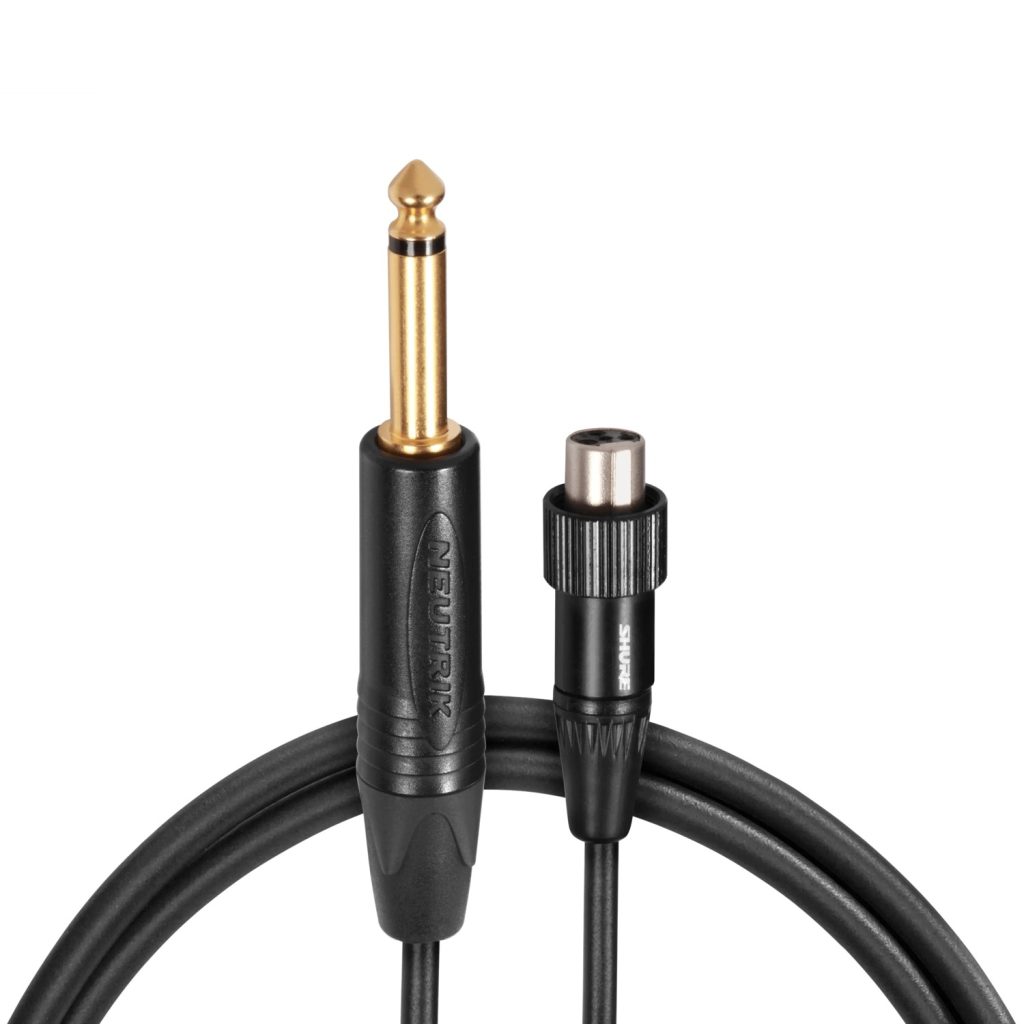 Shure WA 305 - kabel gitarowy, zakręcane złącze TA4F i jack do SLXD, GLXD