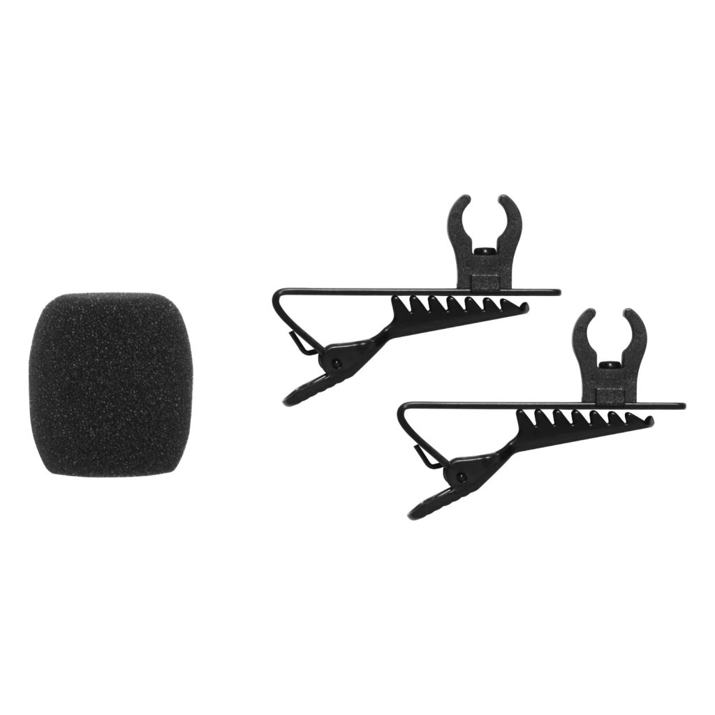Shure RK376 – dwa klipsy i jedna osłona piankowa do mikrofonu CVL