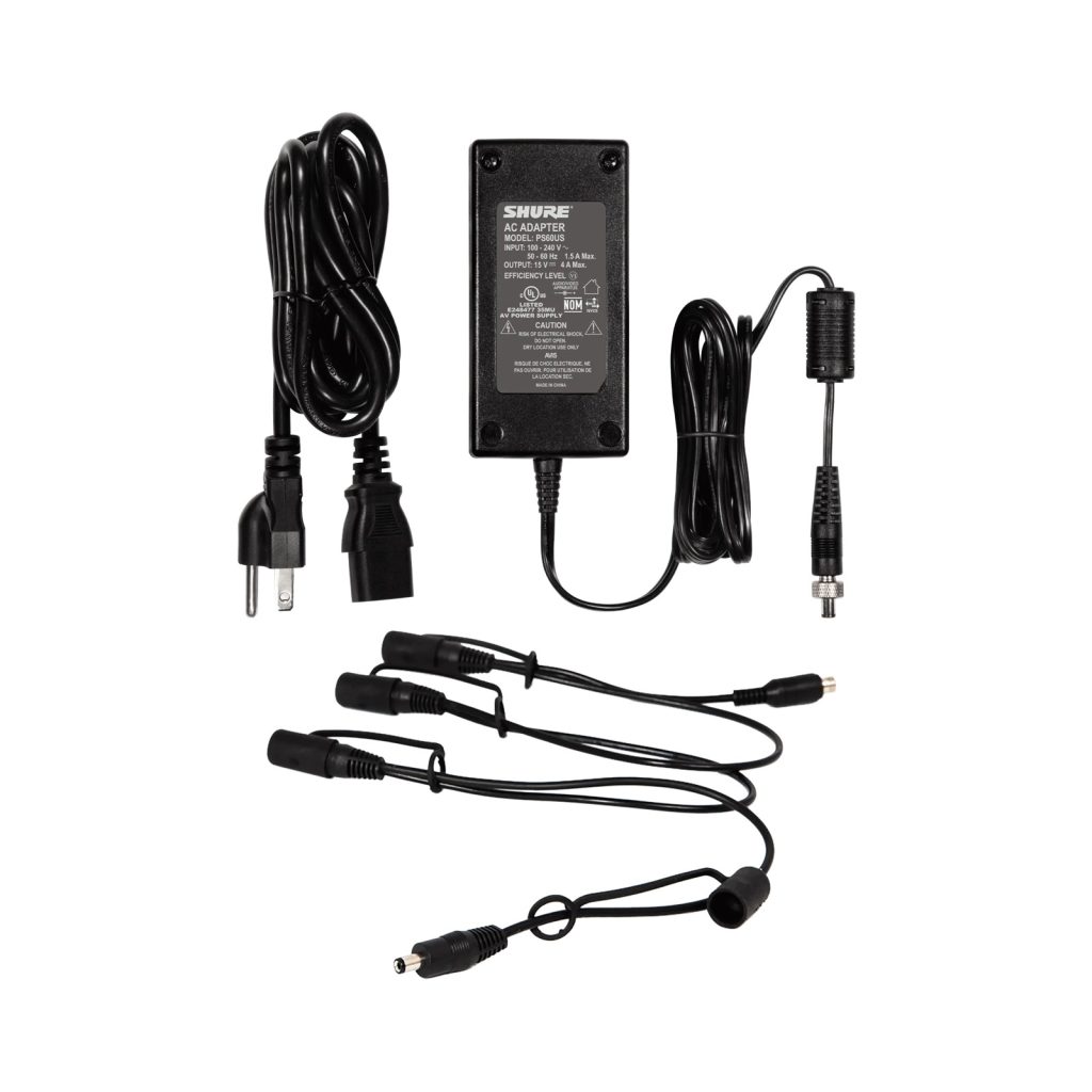 Shure PS 124-E - zasilacz PS45E z 4 kablami dystrybucji zasilania (bez zabezp.)