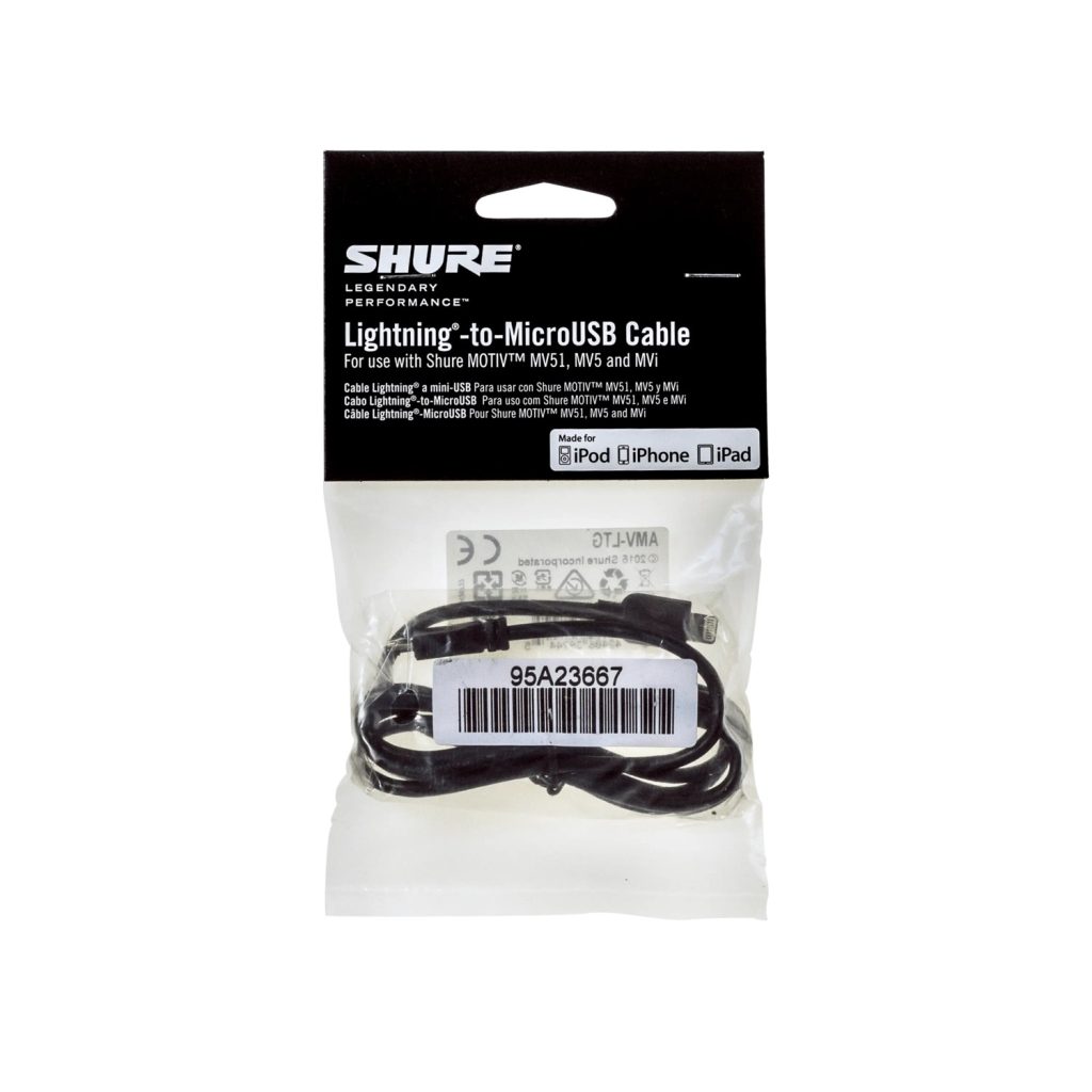 AMV-LTG - Kabel MicroB-do-Lightning 1 m Shure