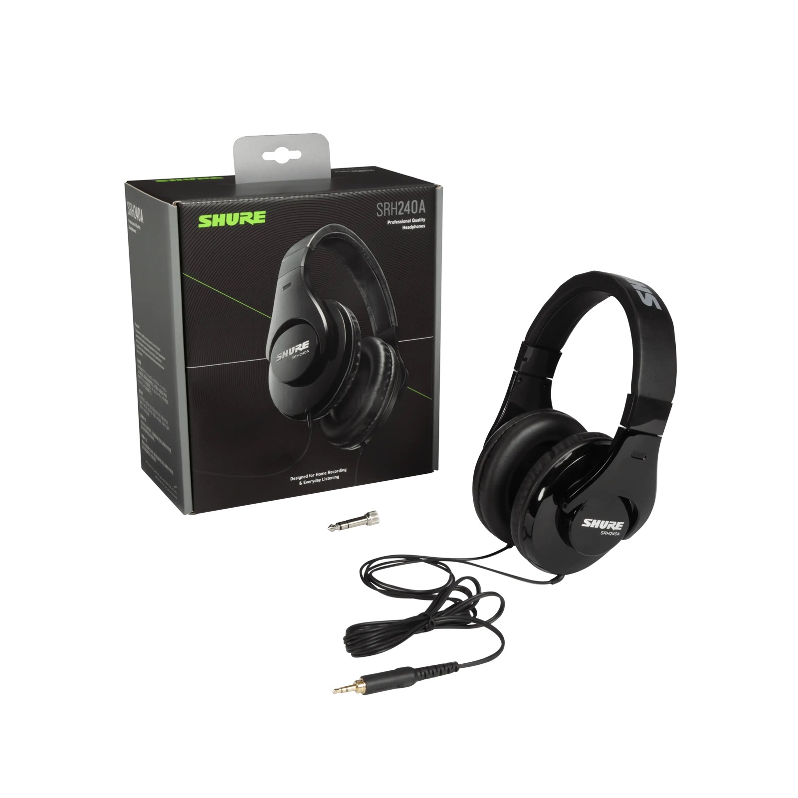 Shure SRH240A-BK-EFS - Słuchawki nauszne, do zastosowań monitorowych i ogólnych, home studio