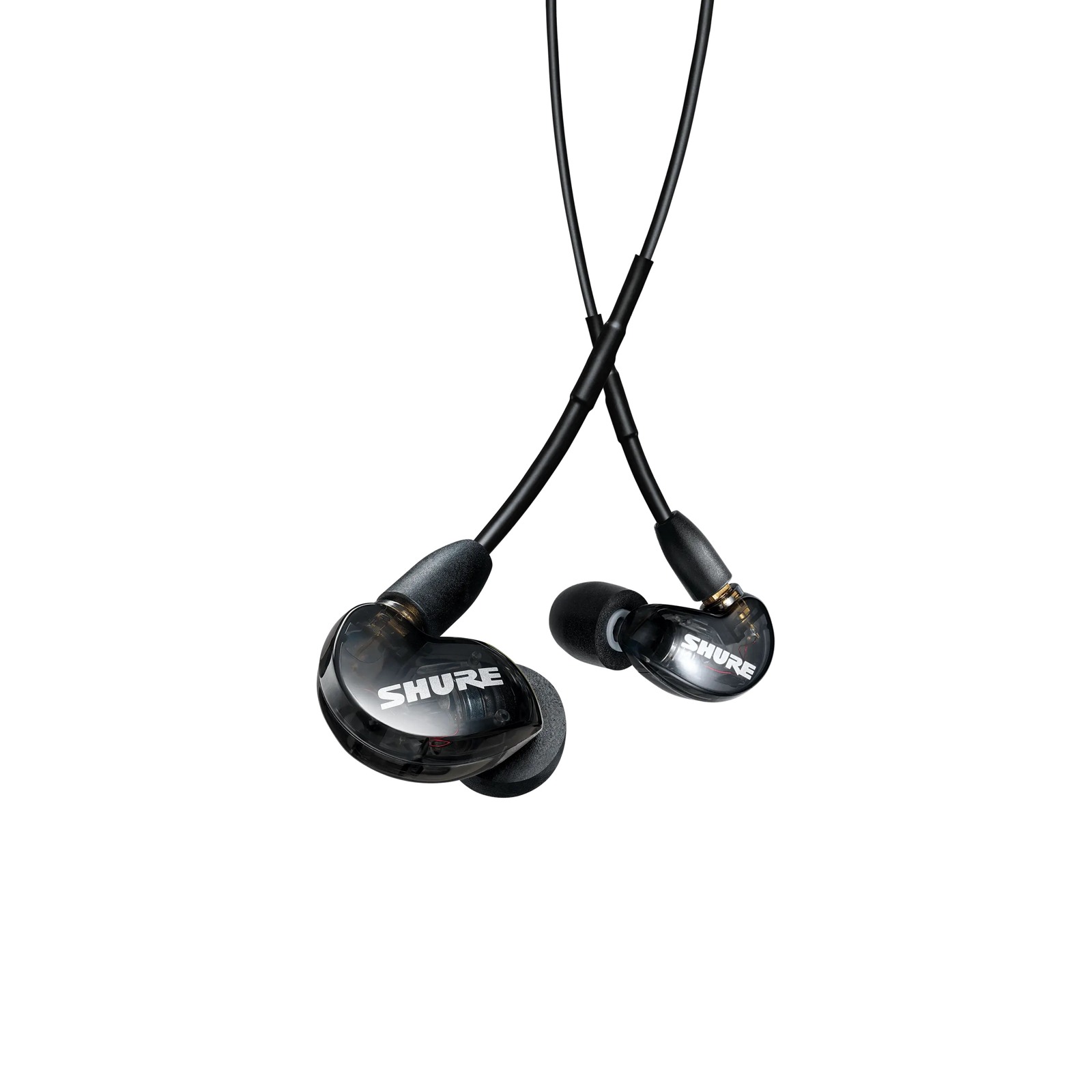 Shure SE215DYBK+UNI-EFS - Słuchawki douszne AONIC215 z pojedynczym przetwornikiem i kablem 3.5mm (czarne)